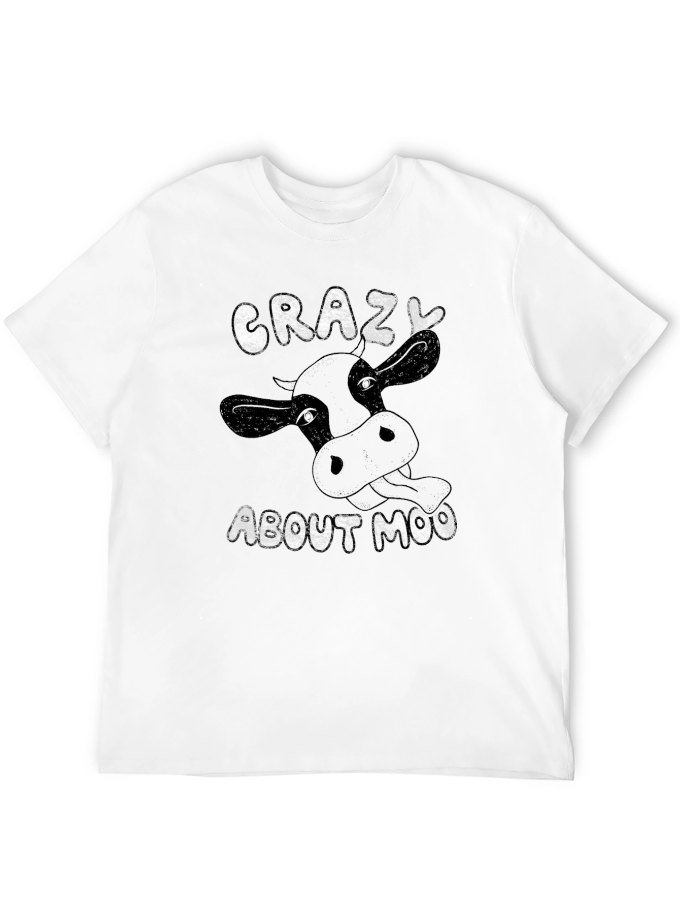 Black Crazy About Moo Black T-Shirt view 12