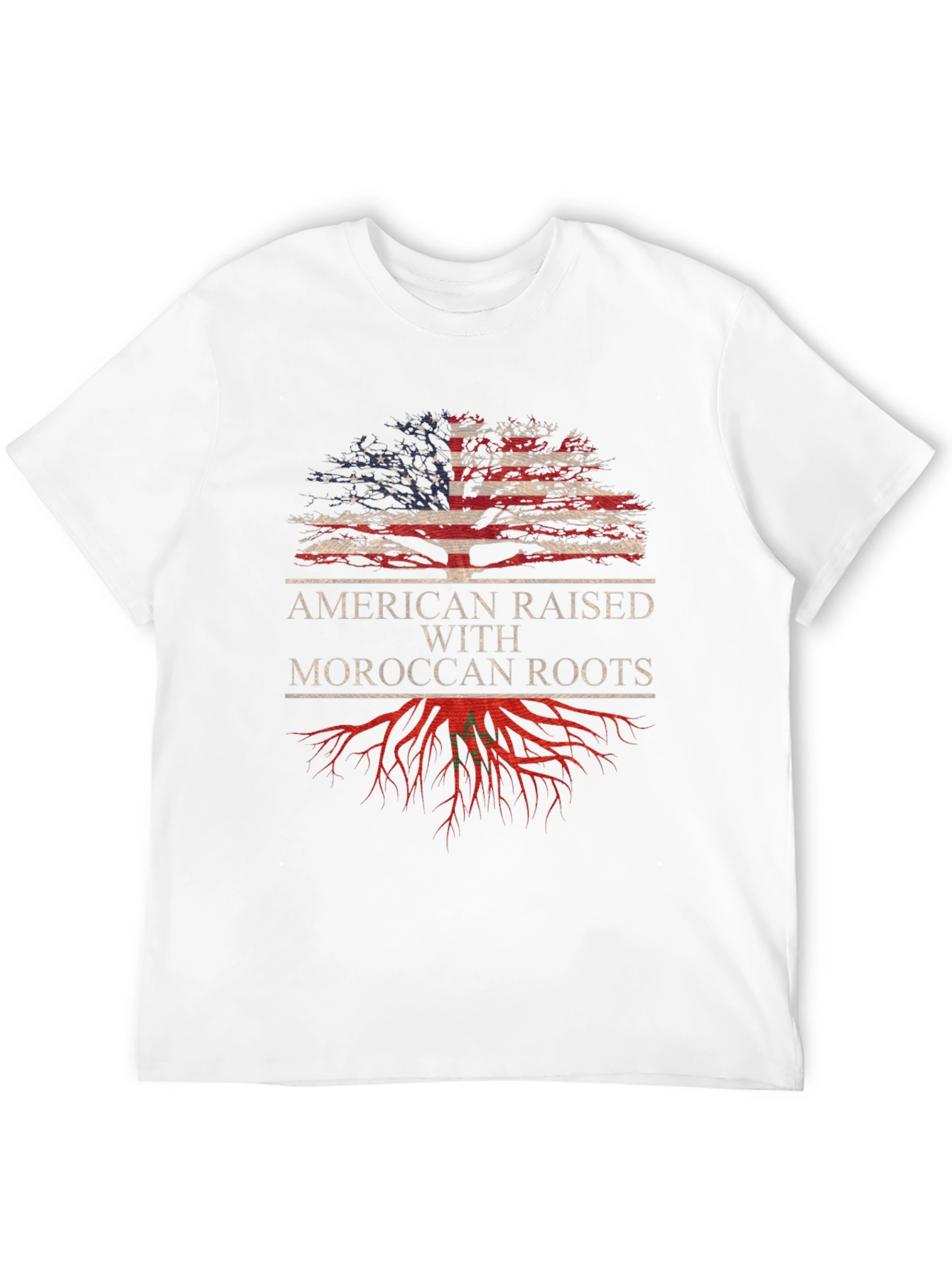 Black American Raised Moroccan Roots T-Shirt view 12