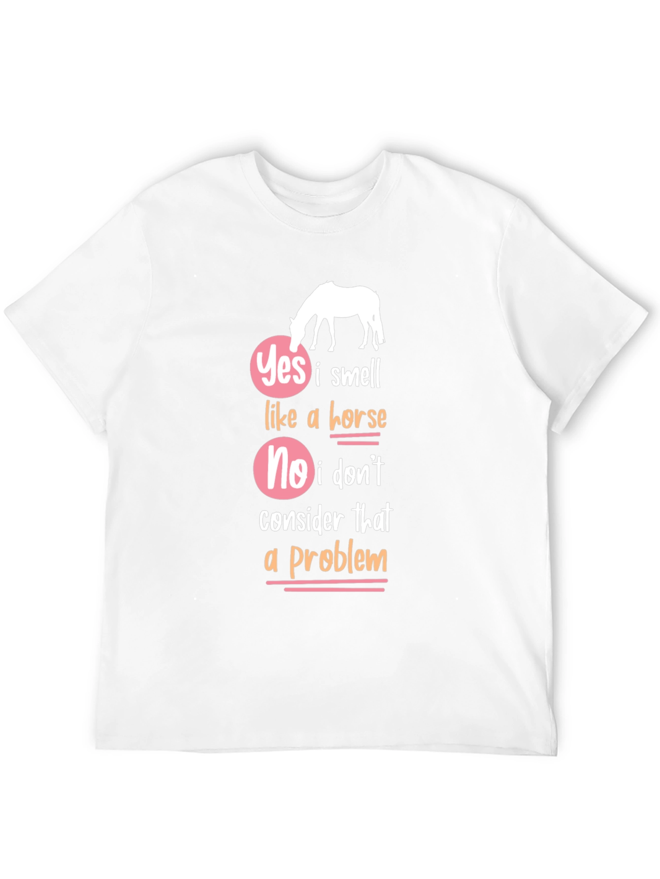 Black Yes I Smell Like a Horse Funny Graphic T-Shirt view 12