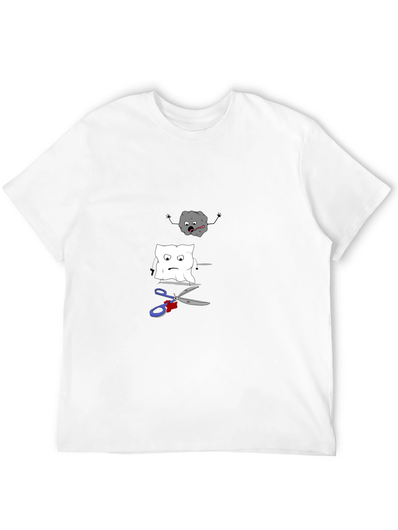 Black Rock Paper Scissors Funny Graphic Tee view 12