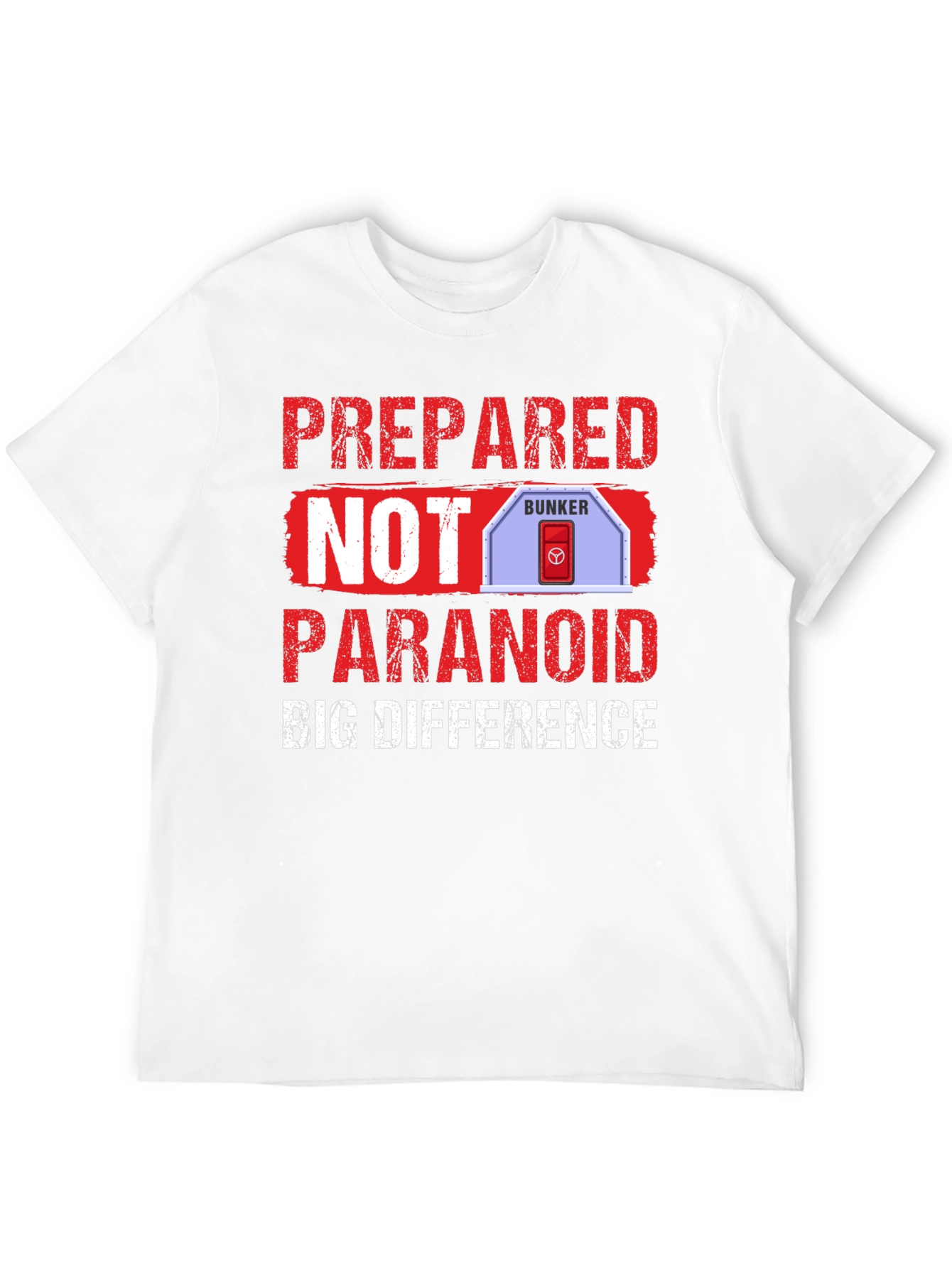 Black Prepared Not Paranoid Bunker T-Shirt view 12