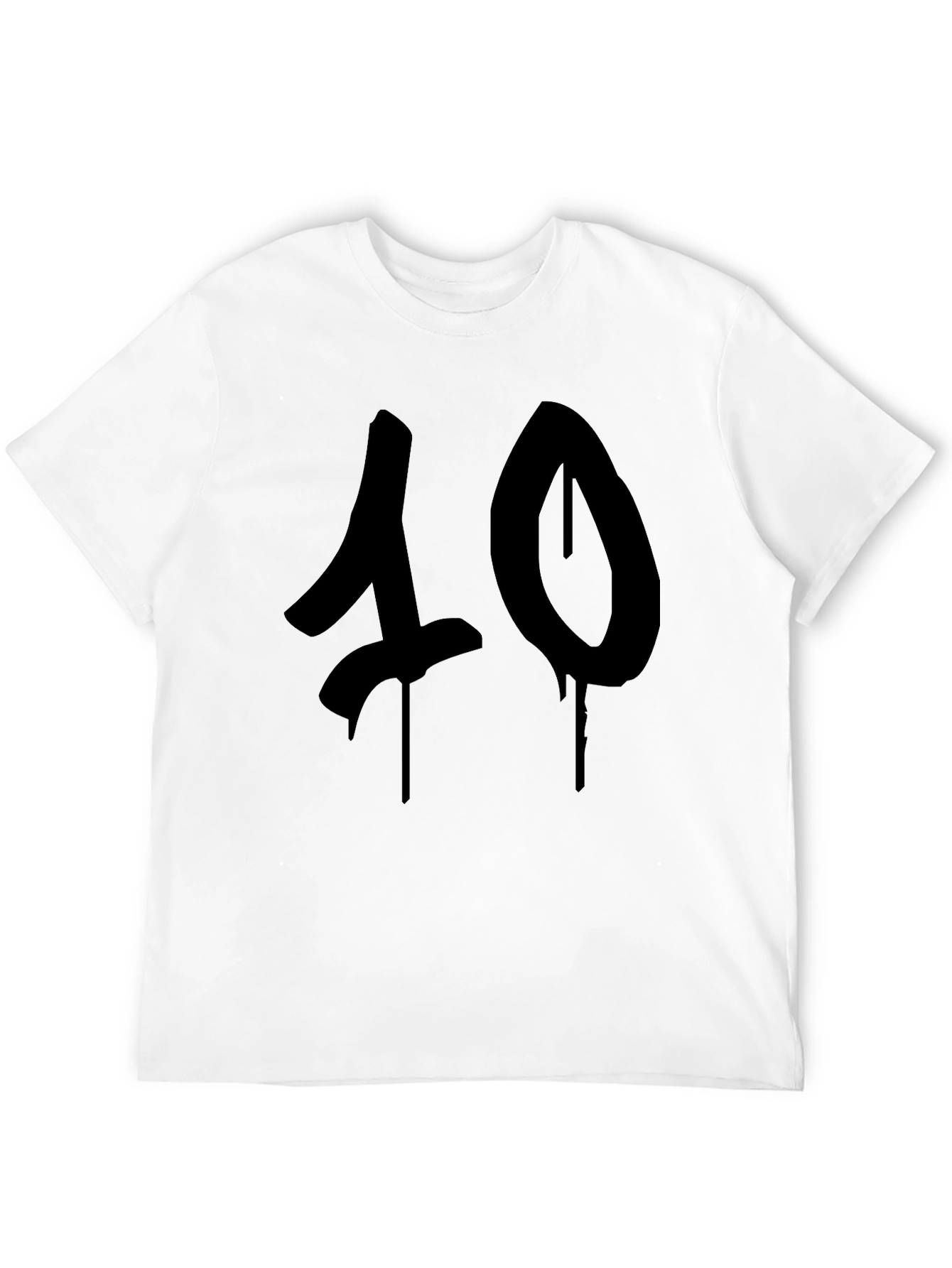 Black Men's Black "40" Graphic T-Shirt view 12