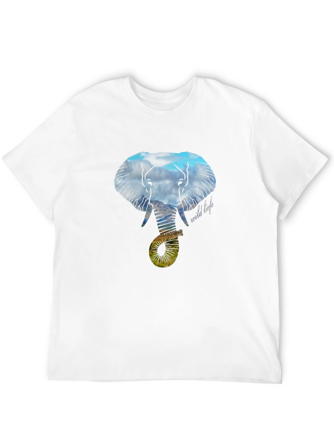 Black Wildlife Elephant Graphic Tee - Black view 12