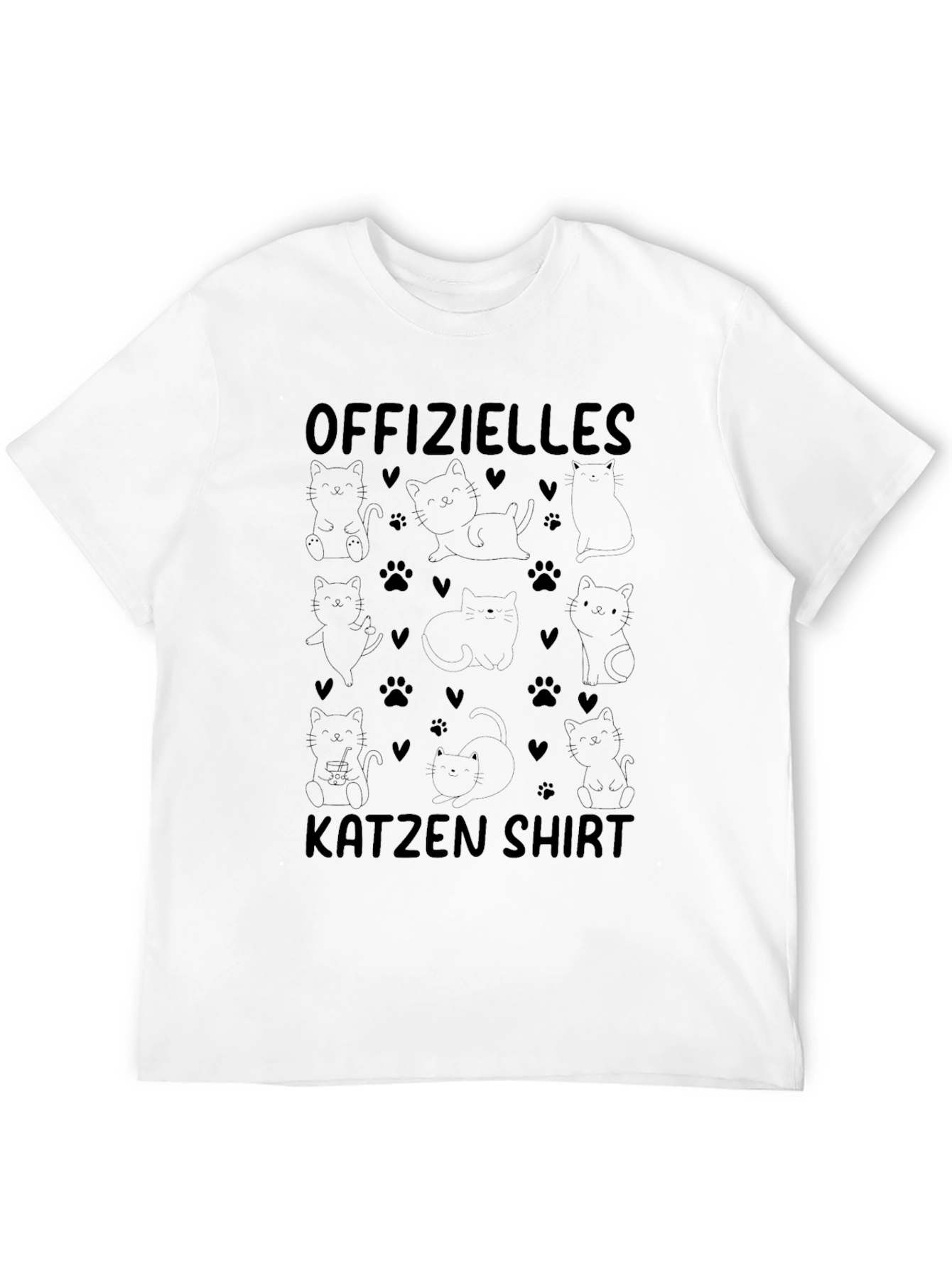 Black Officelles Katzen Shirt | Cute Cat Lover T-Shirt view 12
