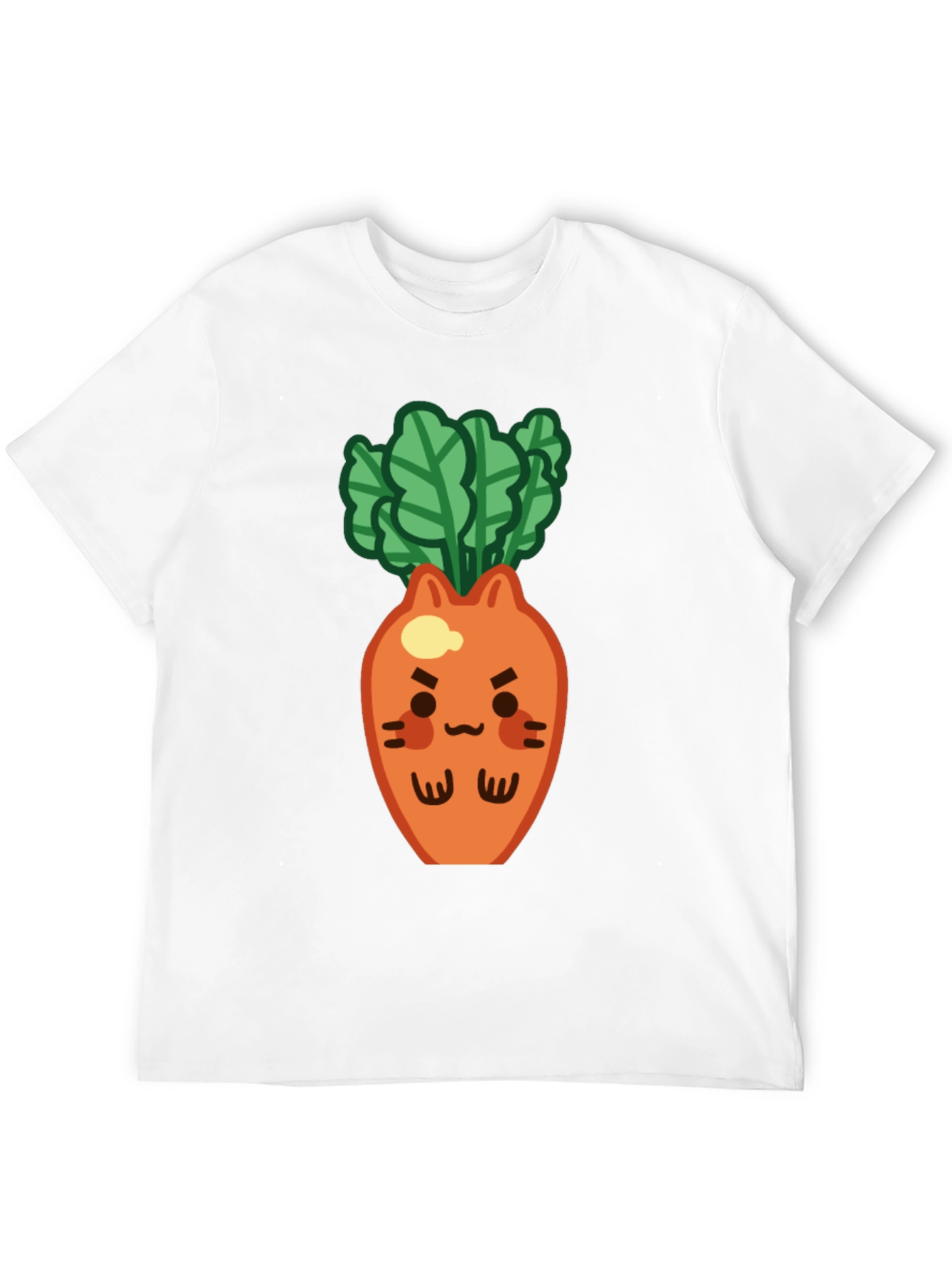 Black Cute Carrot Cat T-Shirt - Black, Unique Design view 12