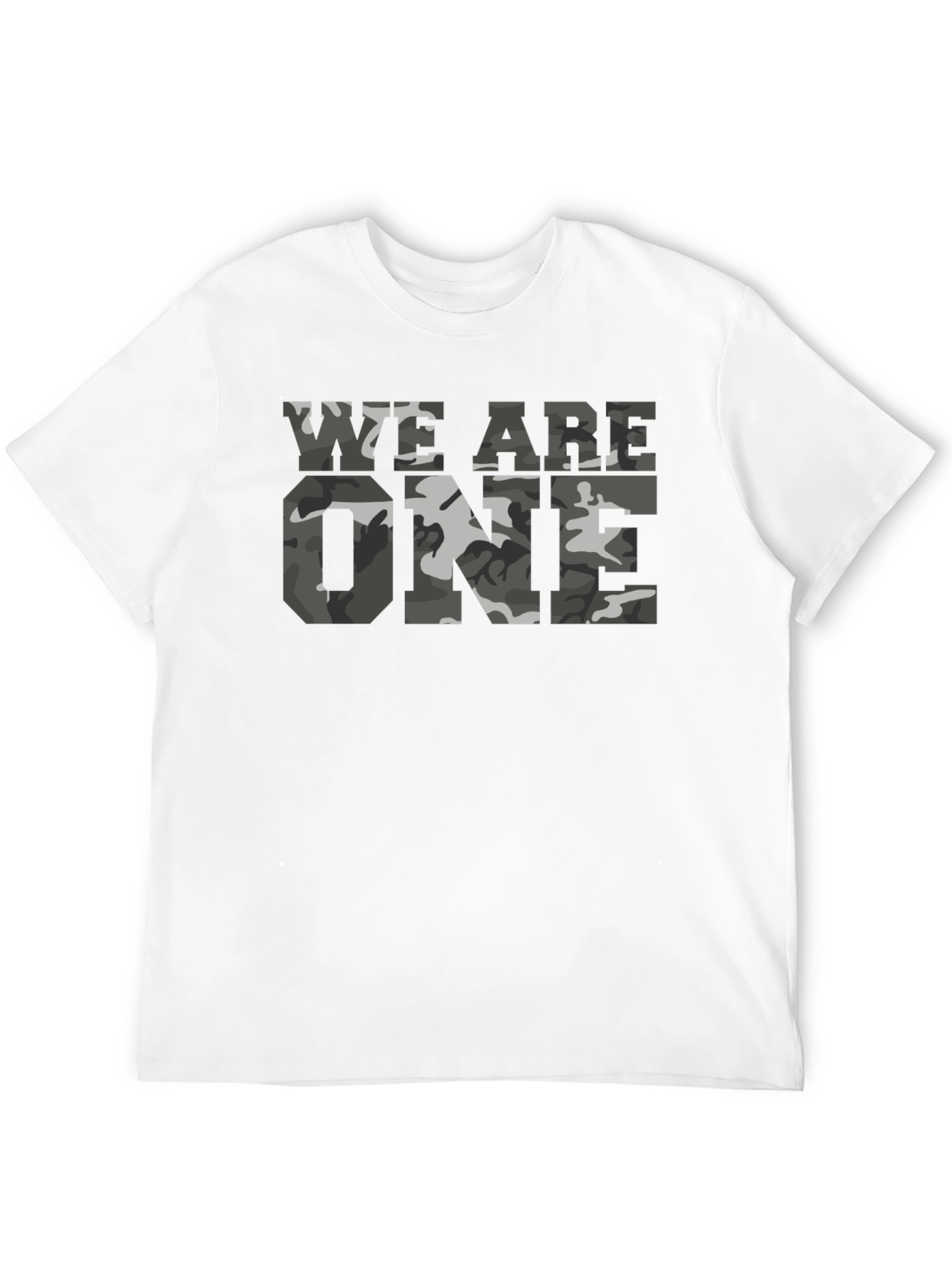 Black We Are One Camo Print T-Shirt - Black view 12