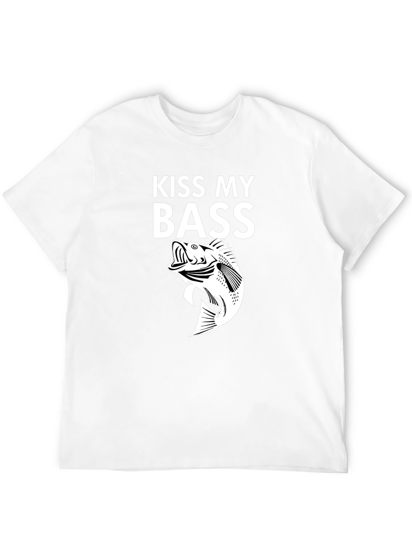Black Kiss My Bass Graphic Tee - Black Cotton T-Shirt view 12