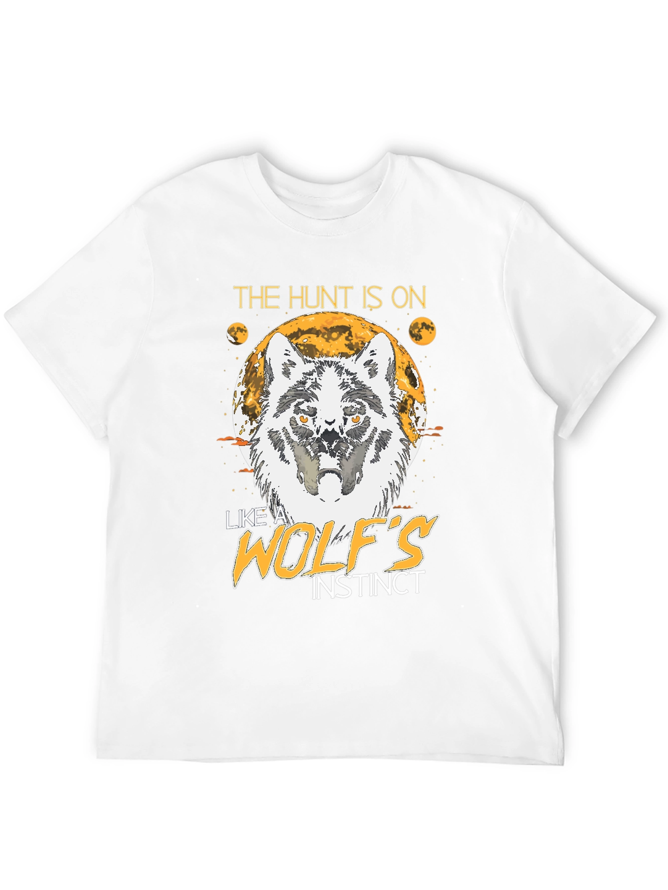 Black The Hunt Is On Wolf Instinct T-Shirt view 12