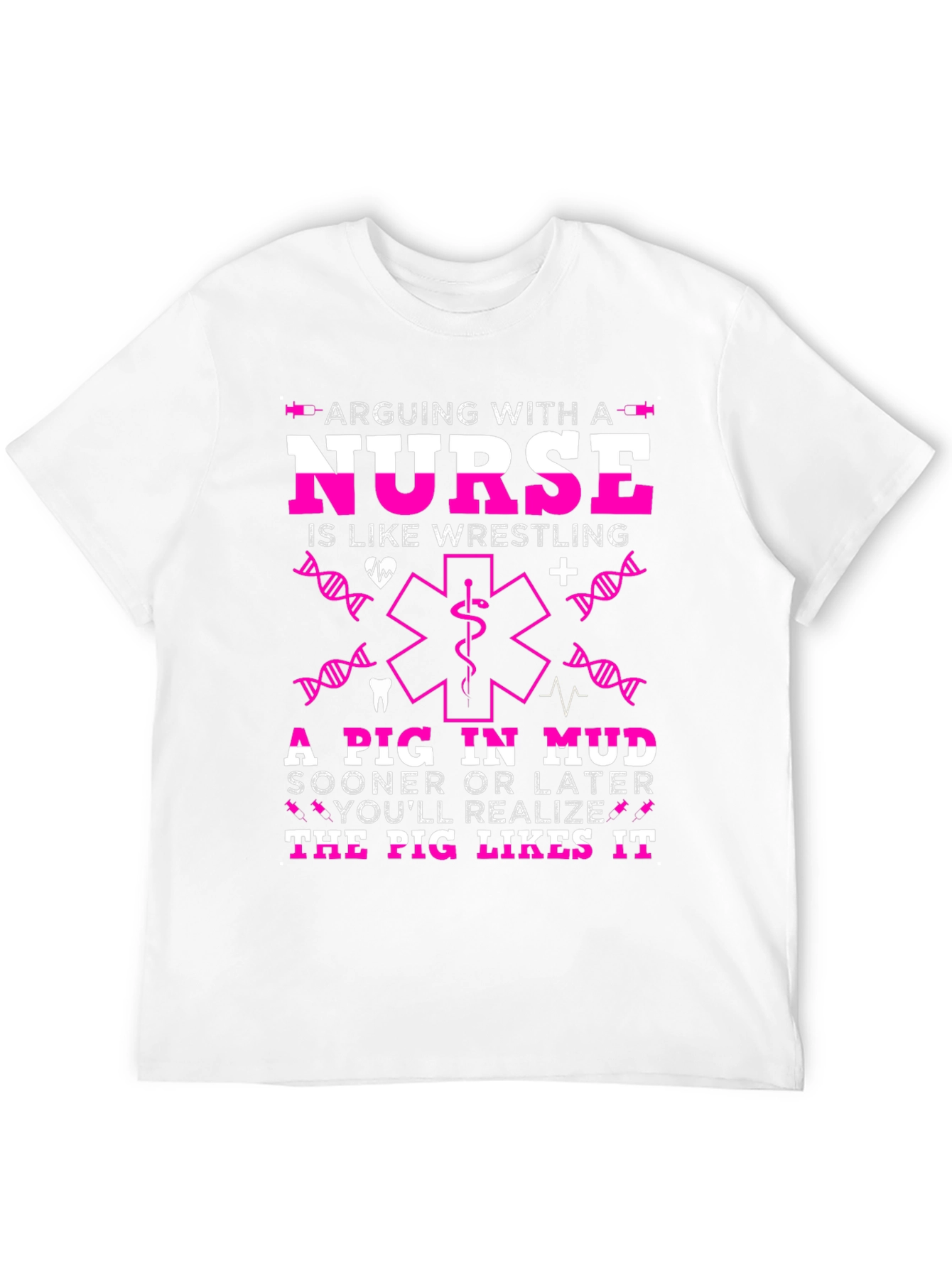 Black Arguing With a Nurse T-Shirt Funny Gift view 12