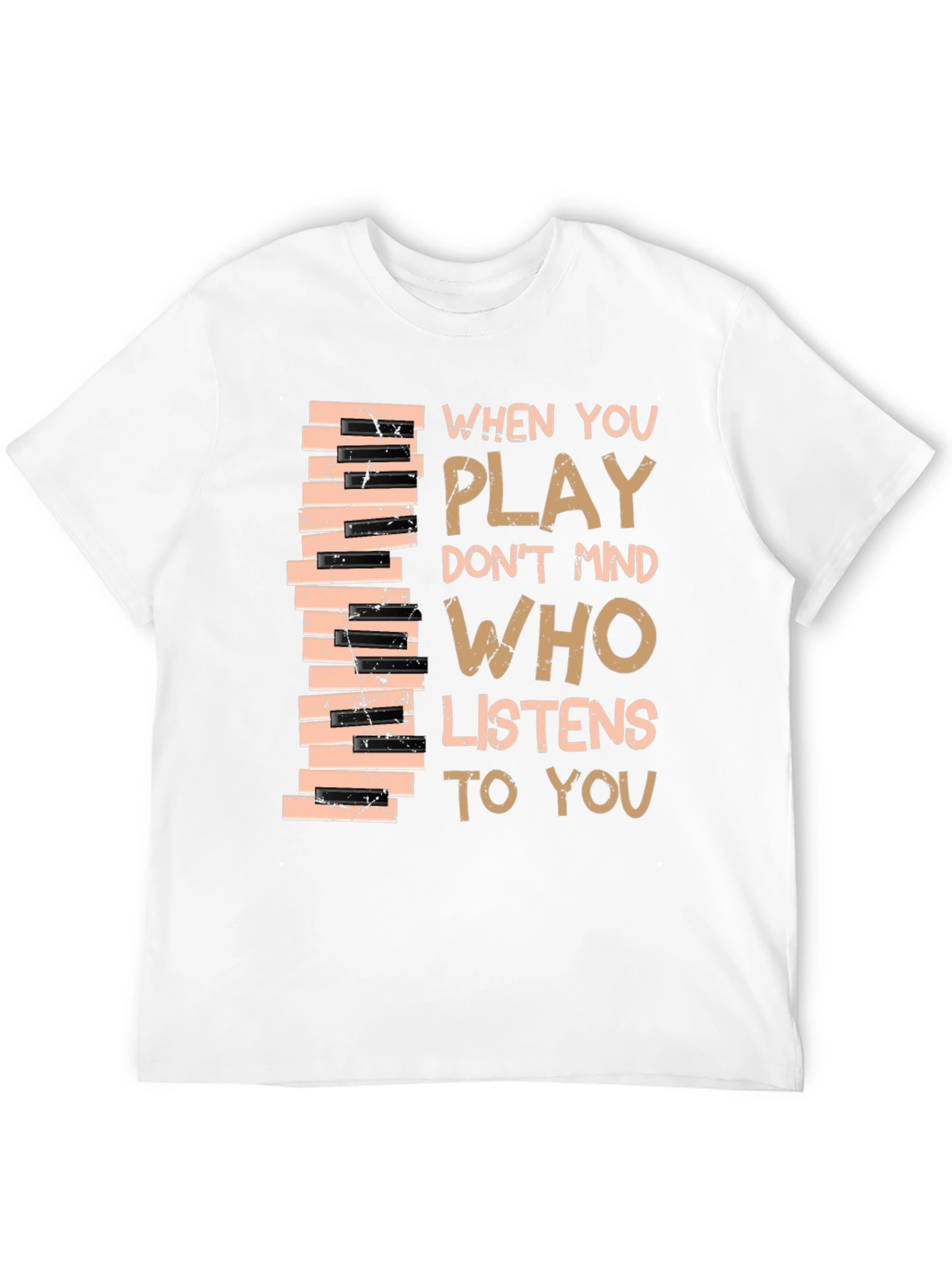 Black Piano Keys T-Shirt - Musical Inspiration view 12