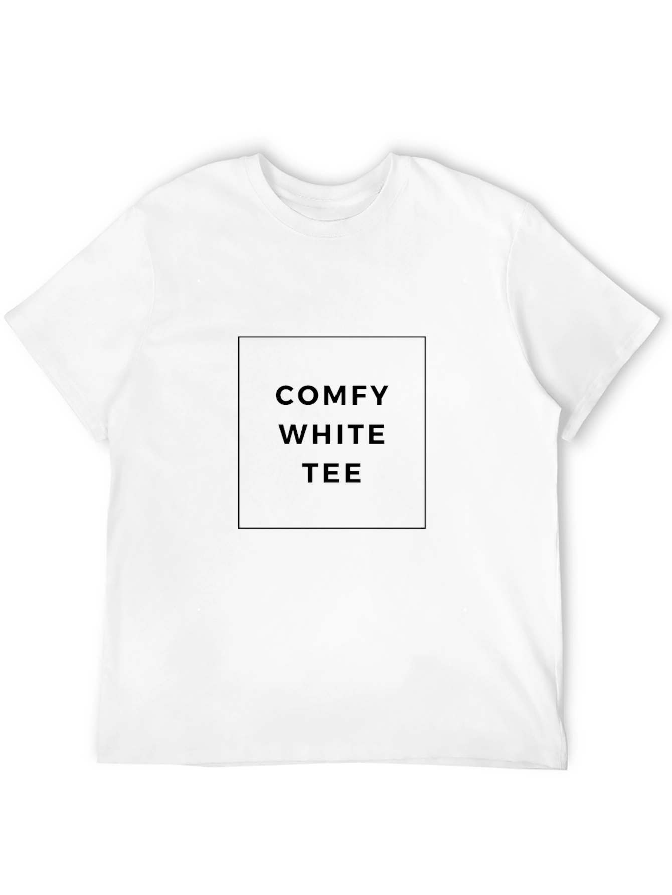 Black Comfy White Tee Graphic Men's Black T-Shirt view 12
