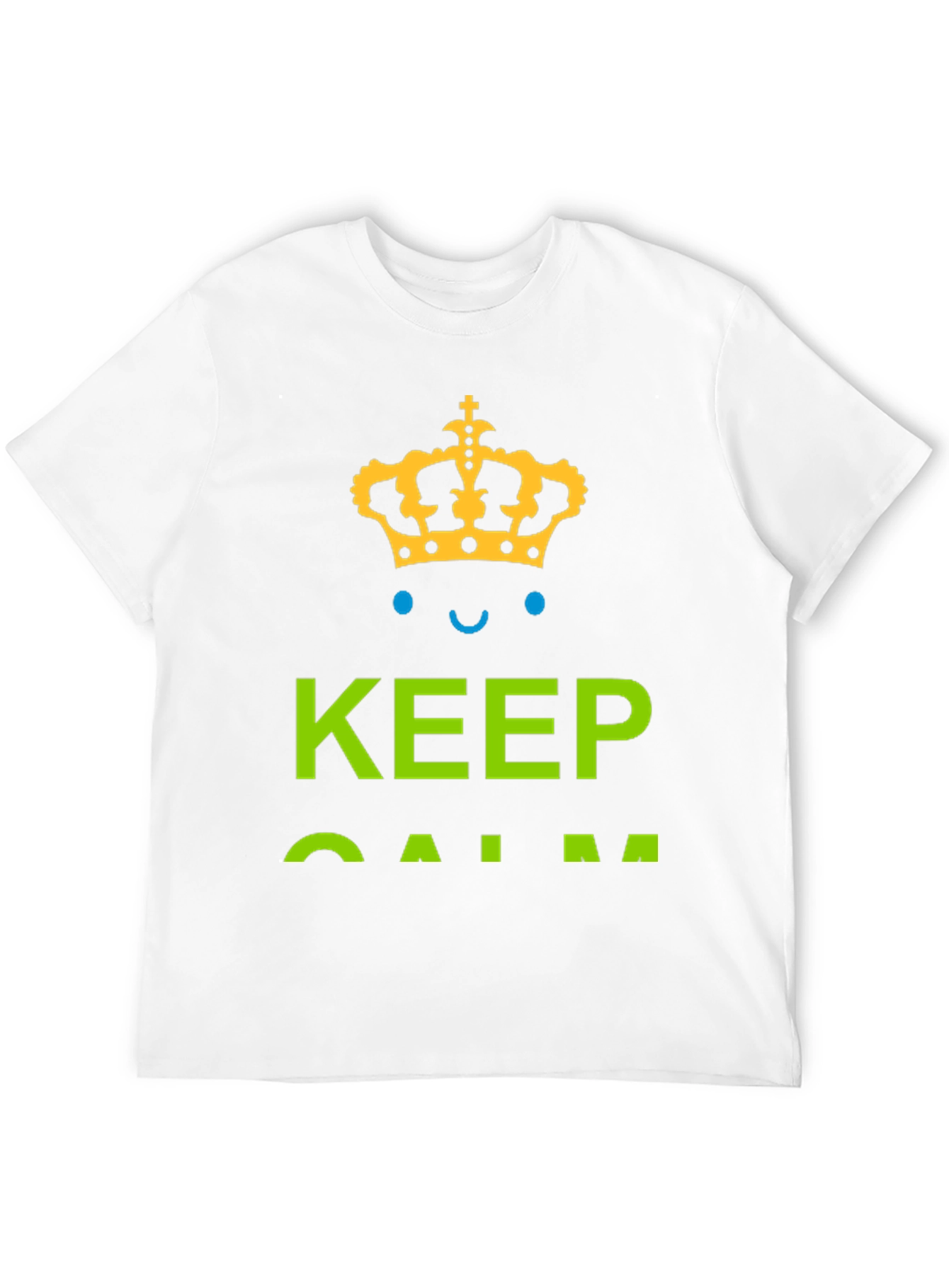 Black Keep Calm Graphic Tee - Black Cotton T-Shirt view 12
