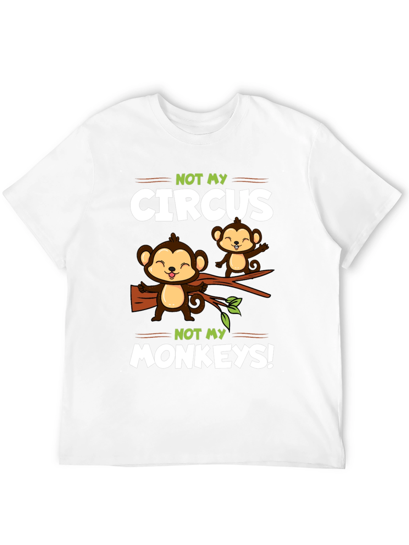 Black Funny Monkey Circus T-Shirt - Novelty Graphic Tee view 12