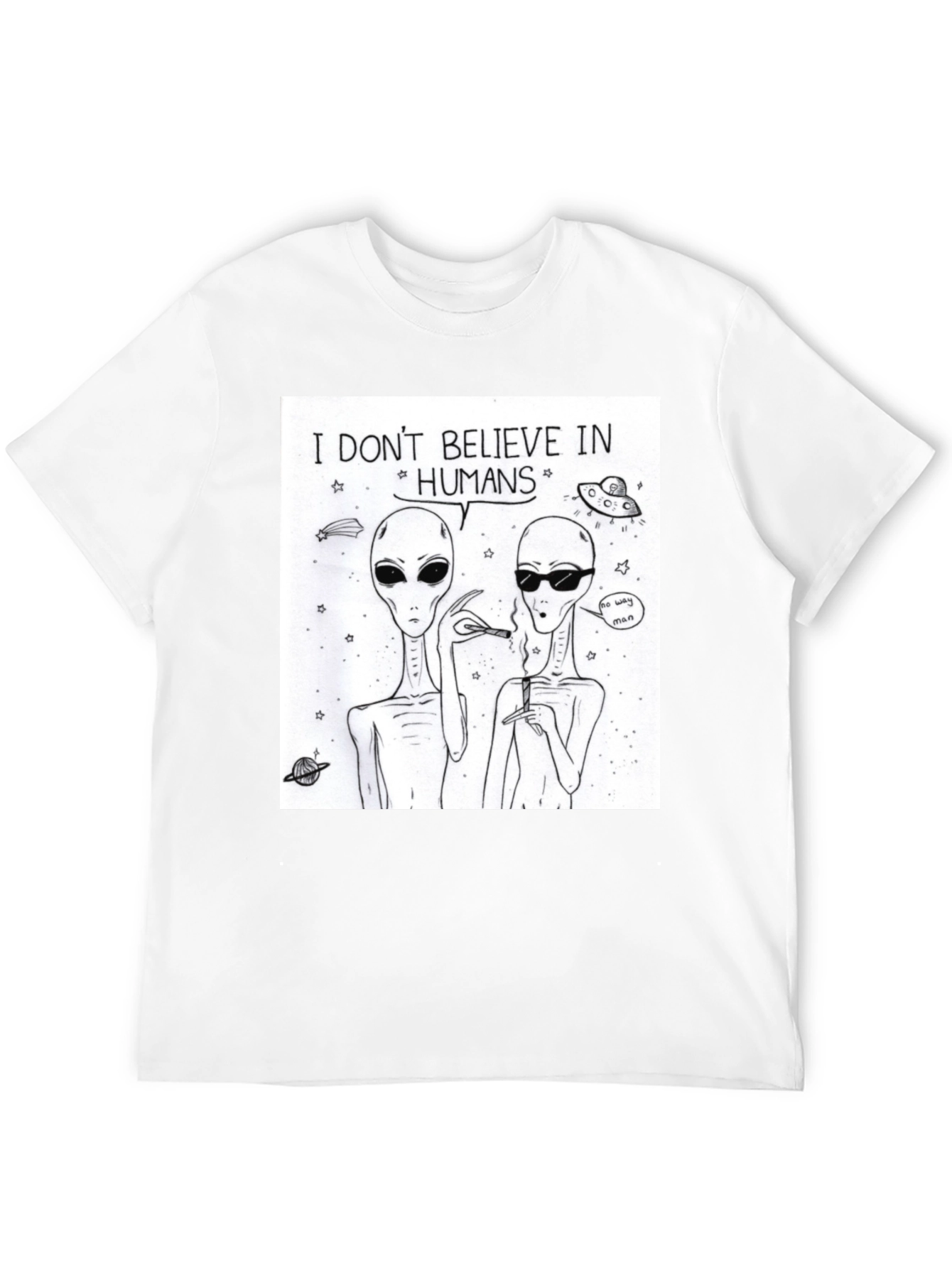 Black I Don't Believe In Humans Graphic Tee view 12