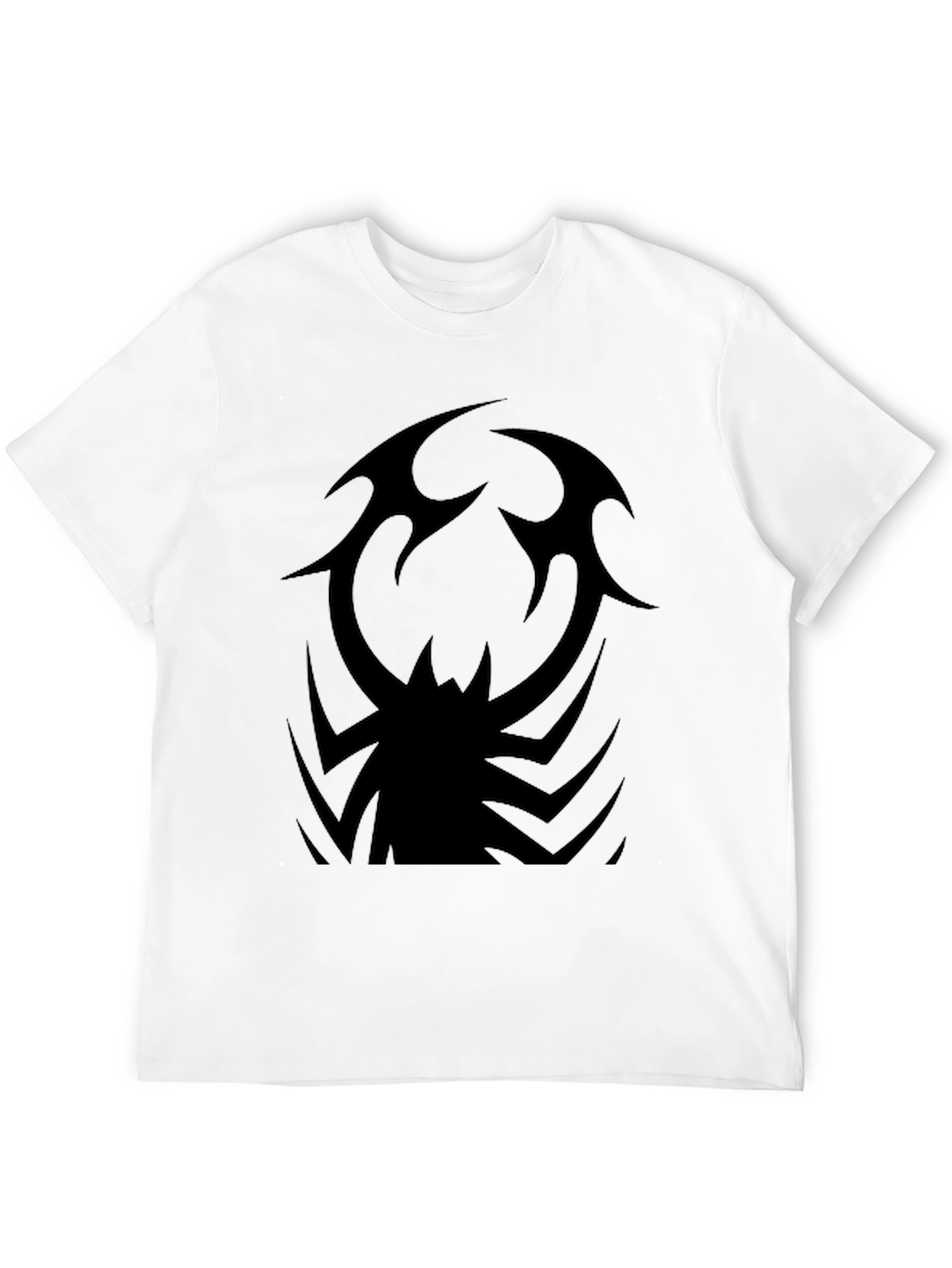 Black Tribal Spider Graphic Black T-Shirt view 12