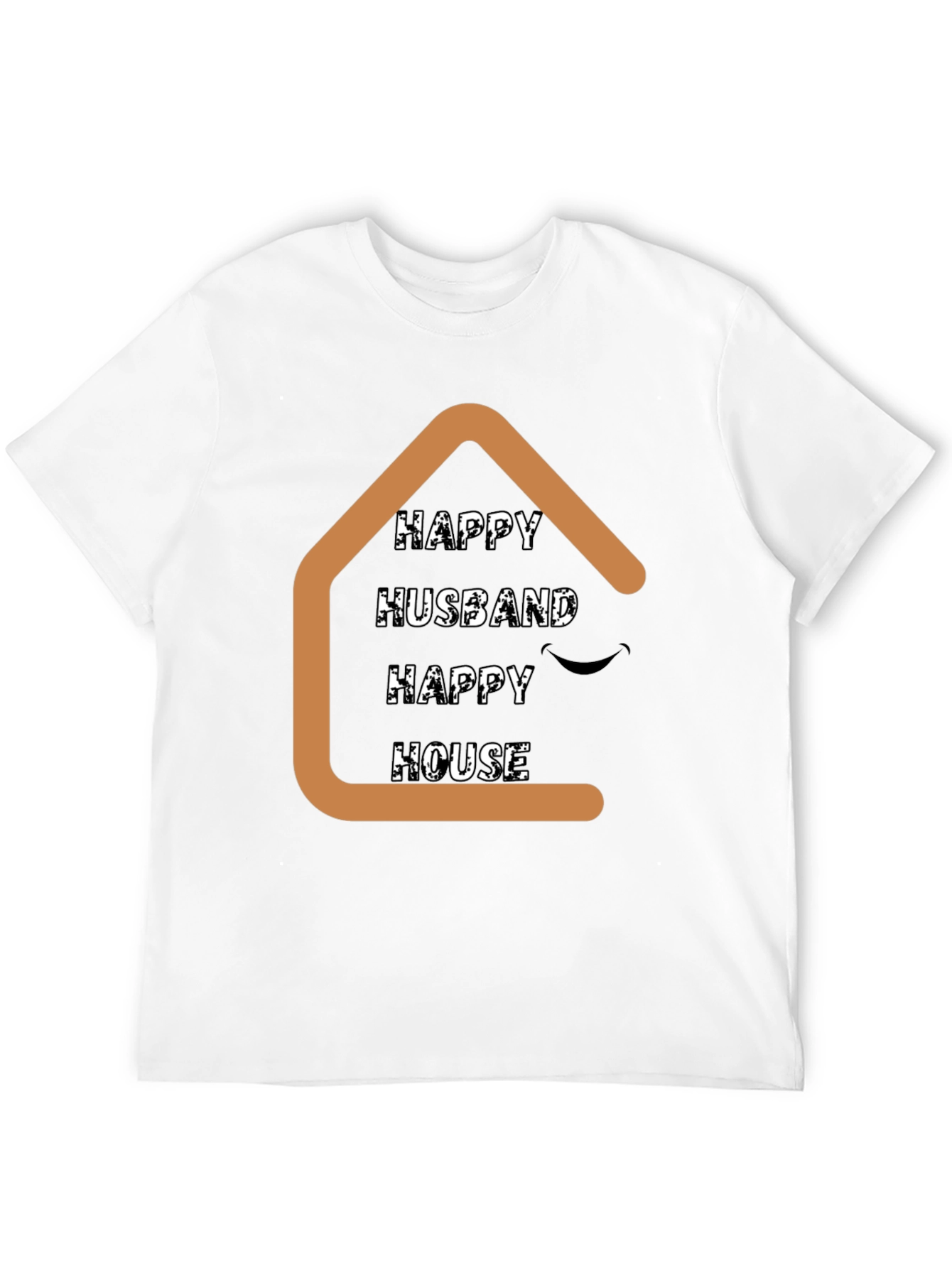 Black Happy Husband Happy House Graphic T-Shirt view 12