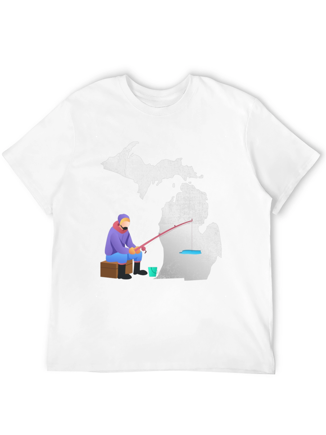 Black Michigan Fishing T-Shirt, Angler Graphic Tee view 12