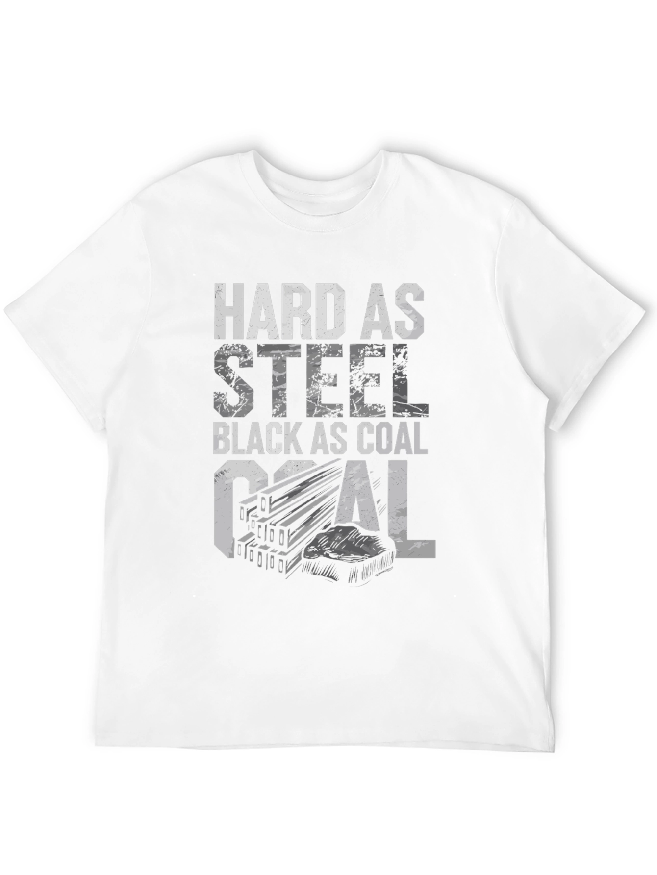 Black Hard as Steel Black as Coal Graphic Tee view 12