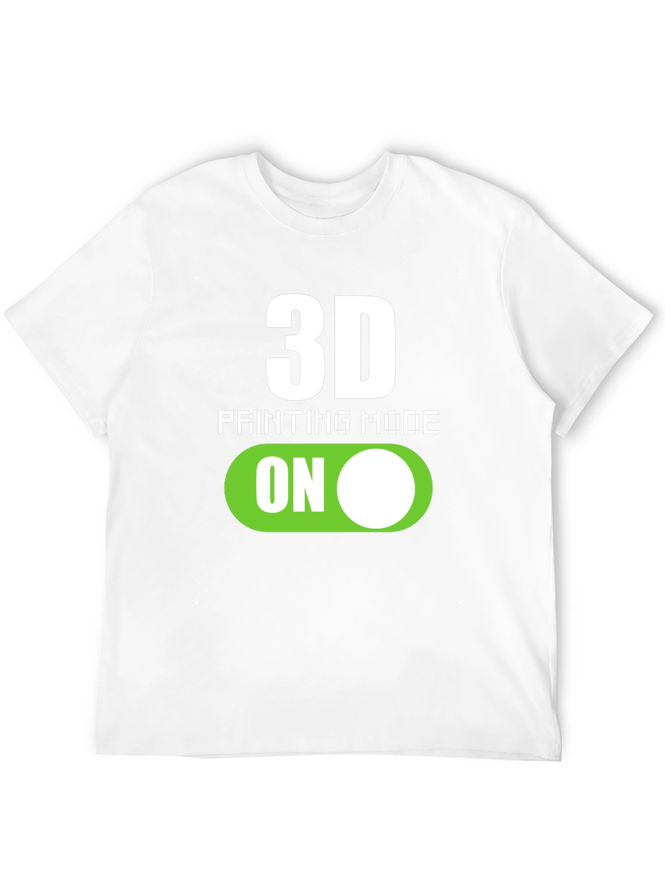 Black 3D Printing Mode On Graphic Tee view 12