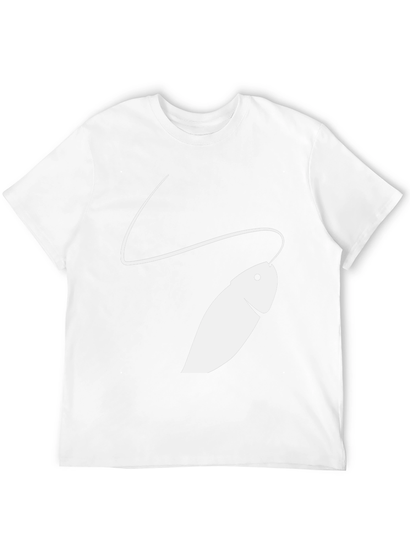 Black Minimalist Fish Graphic Tee - Black view 12