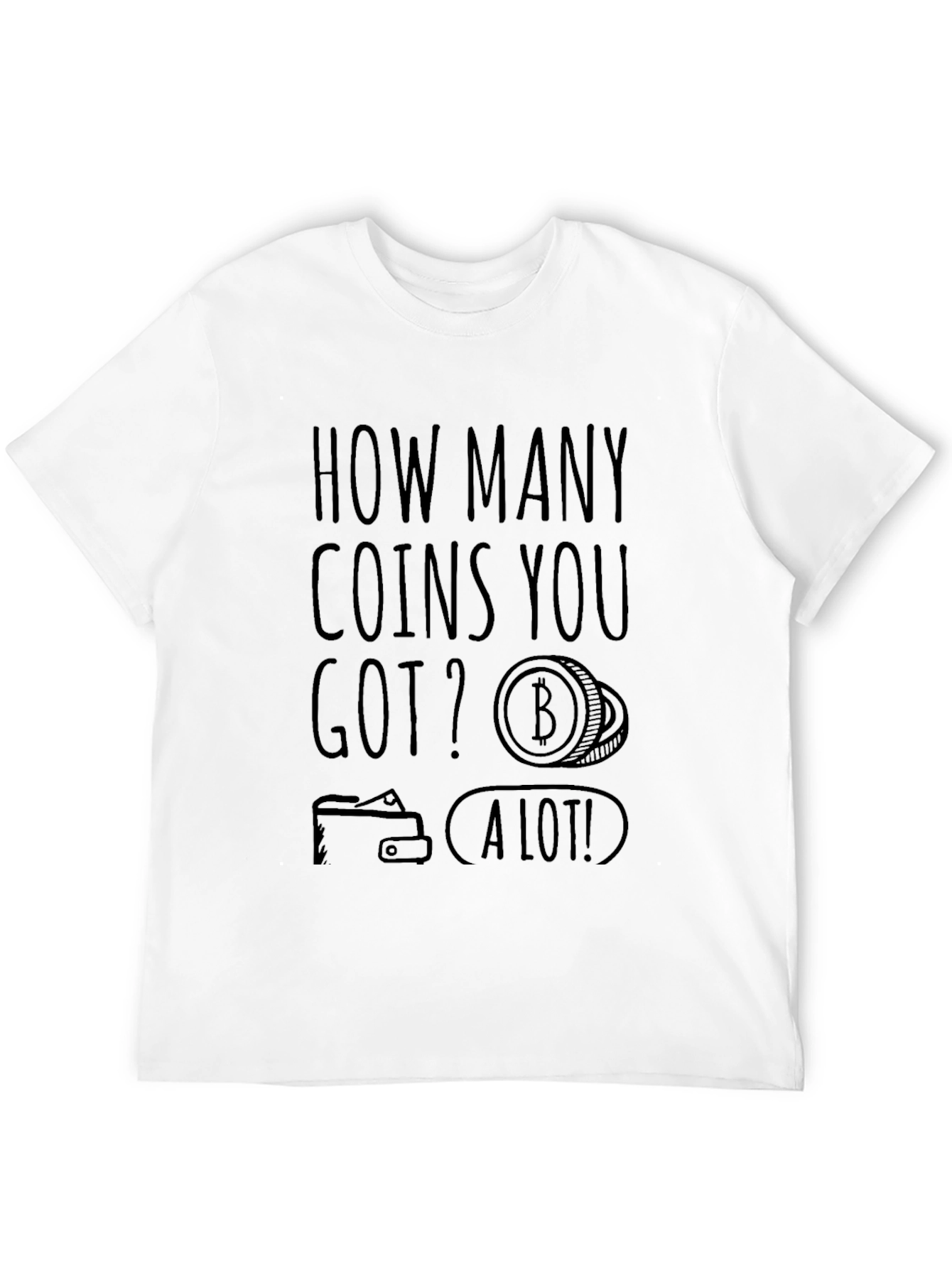 Black Bitcoin Enthusiast Black T-Shirt - How Many Coins? view 12