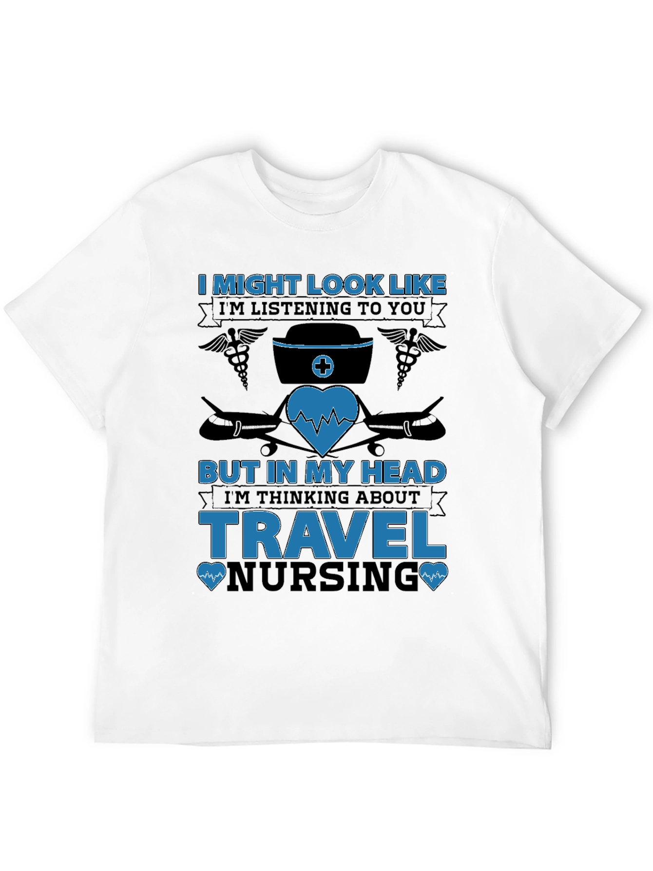 Black Travel Nursing T-Shirt - Funny Nurse Gift view 12