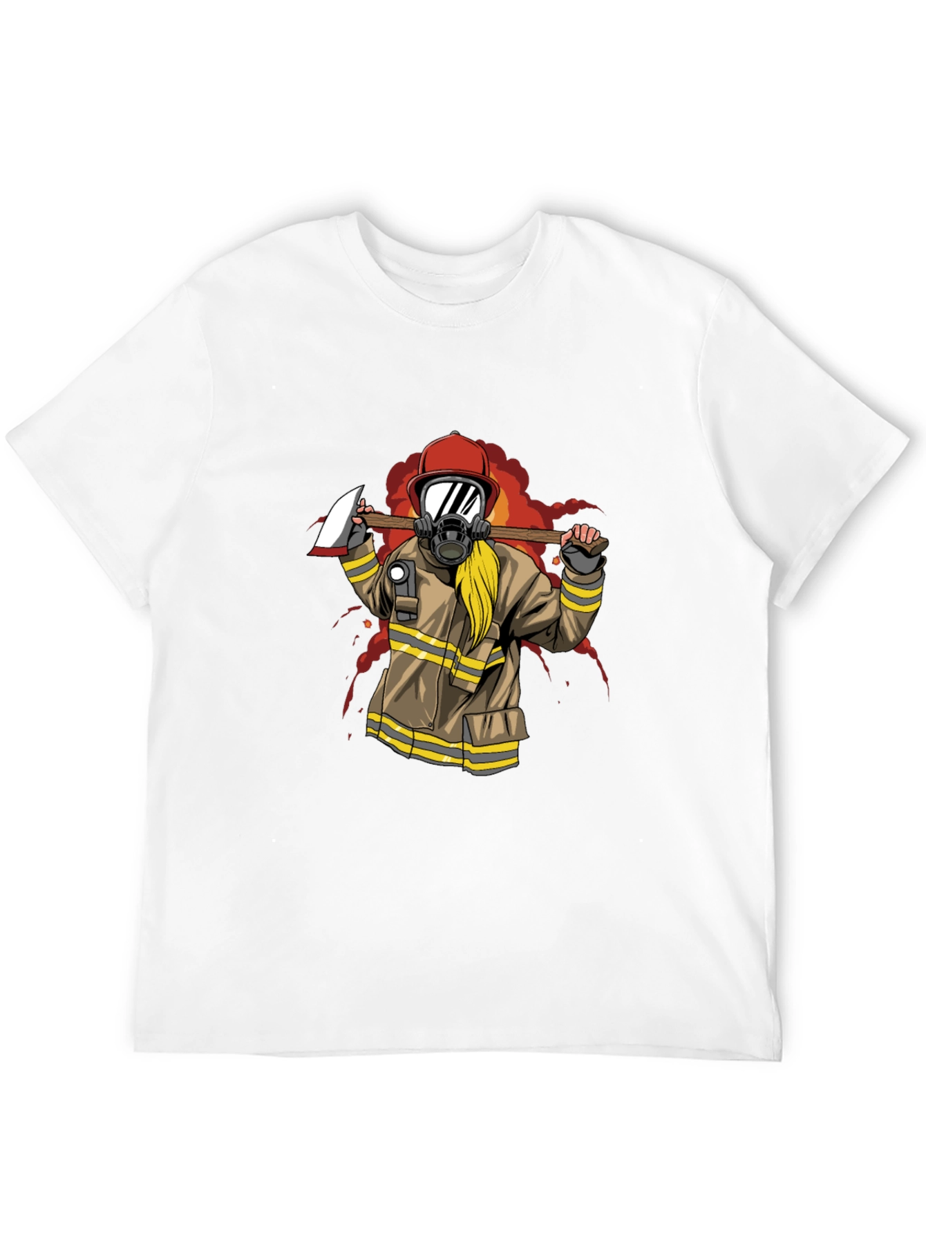 Firefighter Axe T-Shirt - Bold Graphic Tee - 12