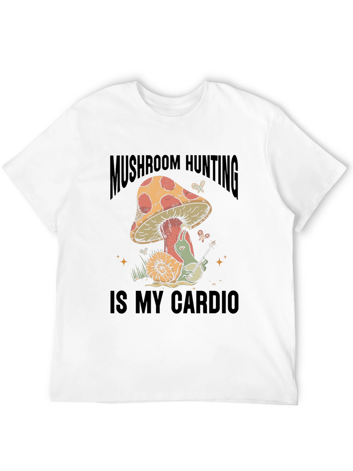 Black Mushroom Hunting is My Cardio T-Shirt view 12