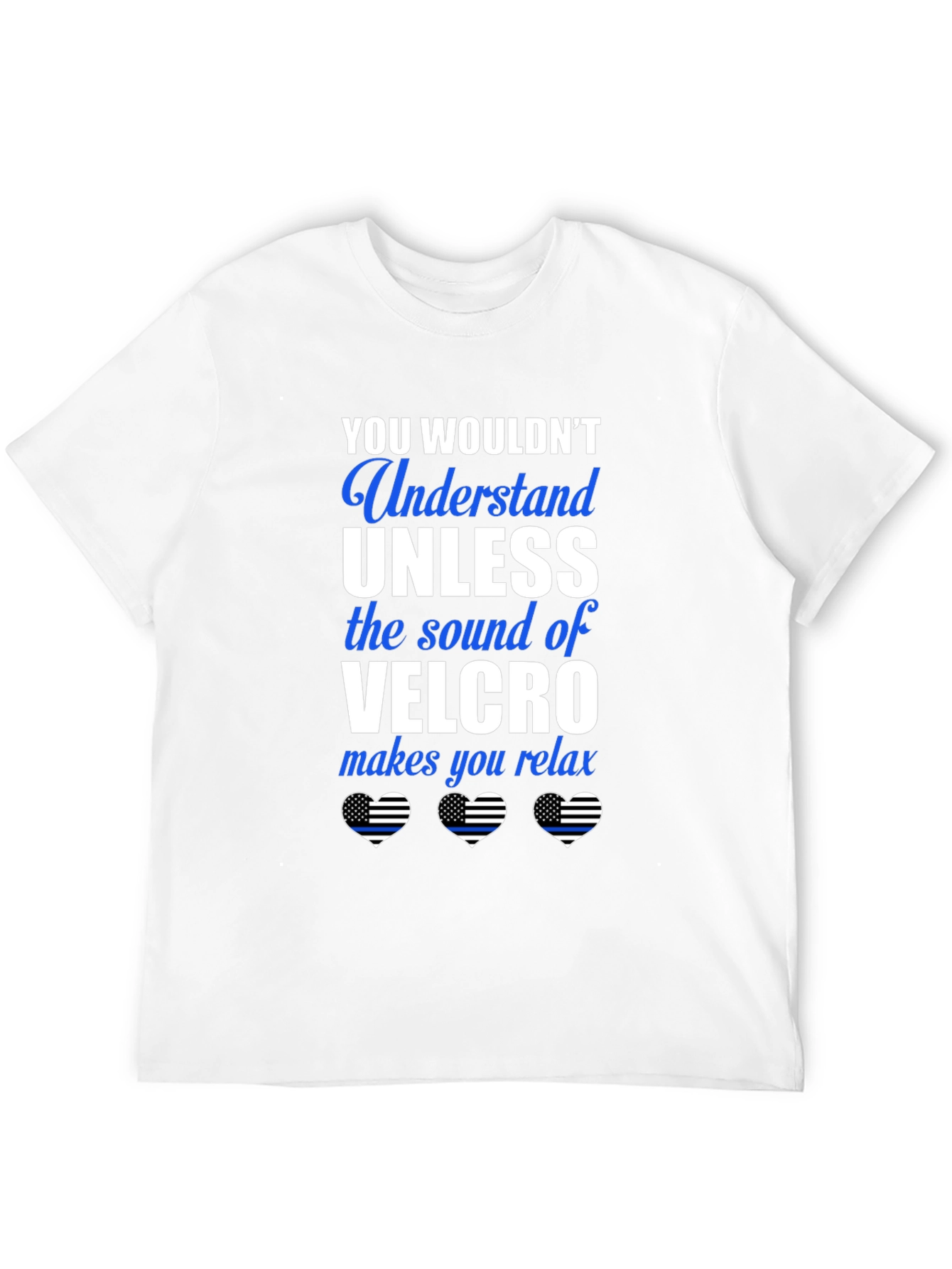 Black Velcro Sound Relax T-Shirt - Funny Police Supporter Tee view 12
