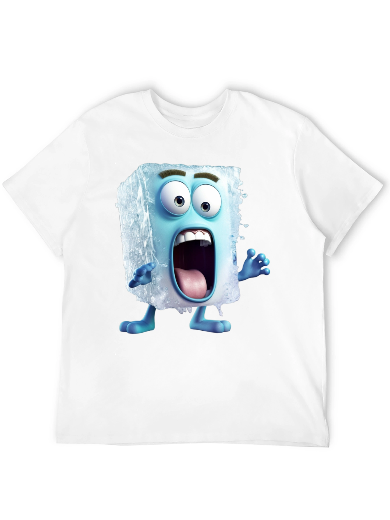 Black Cartoon Ice Cube Graphic T-Shirt view 12