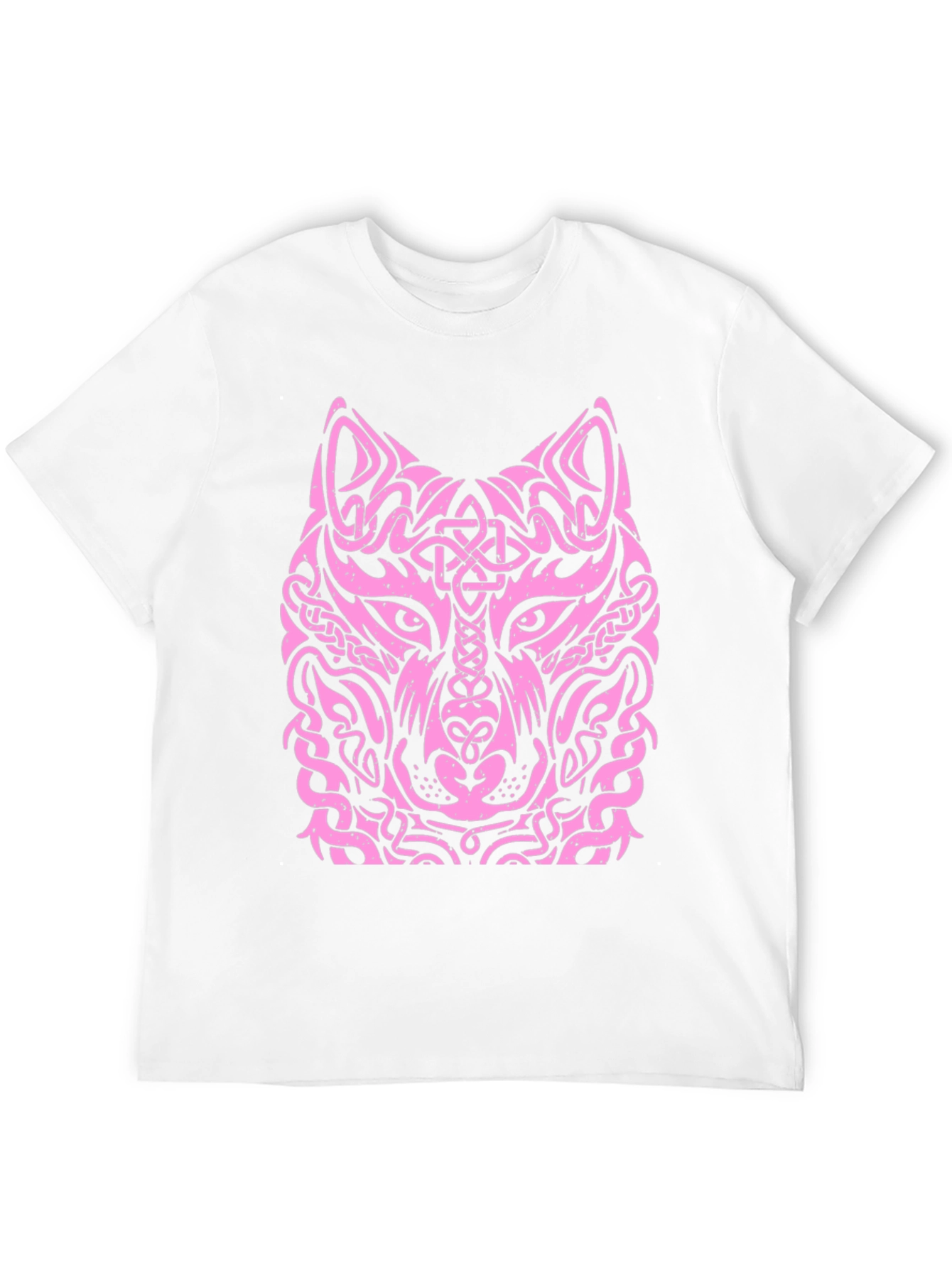 Black Wolf Head Graphic Tee - Unique Tribal Design view 12