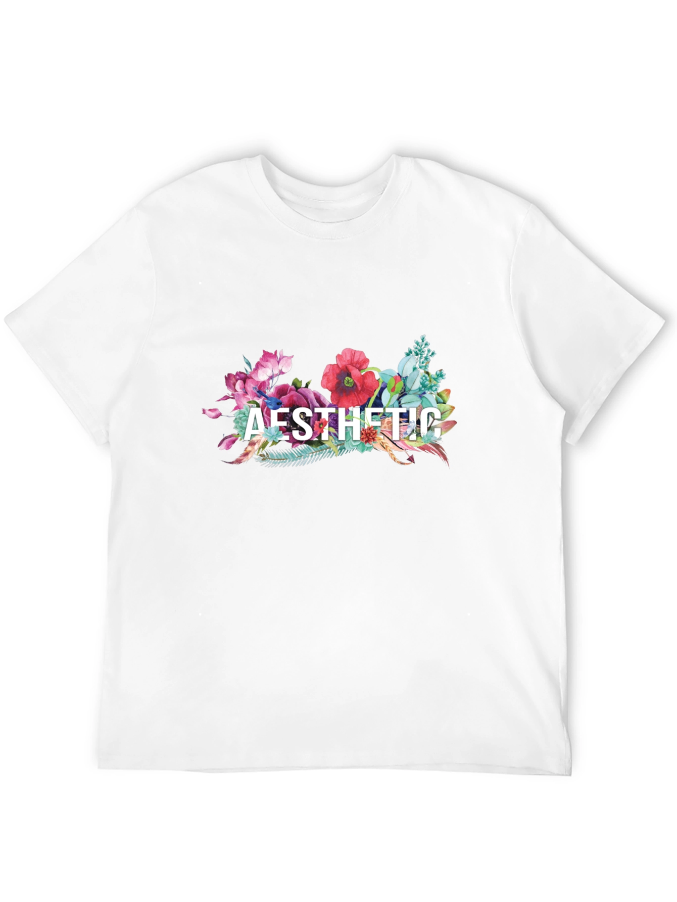 Black Aesthetic Floral Graphic Tee - Black view 12