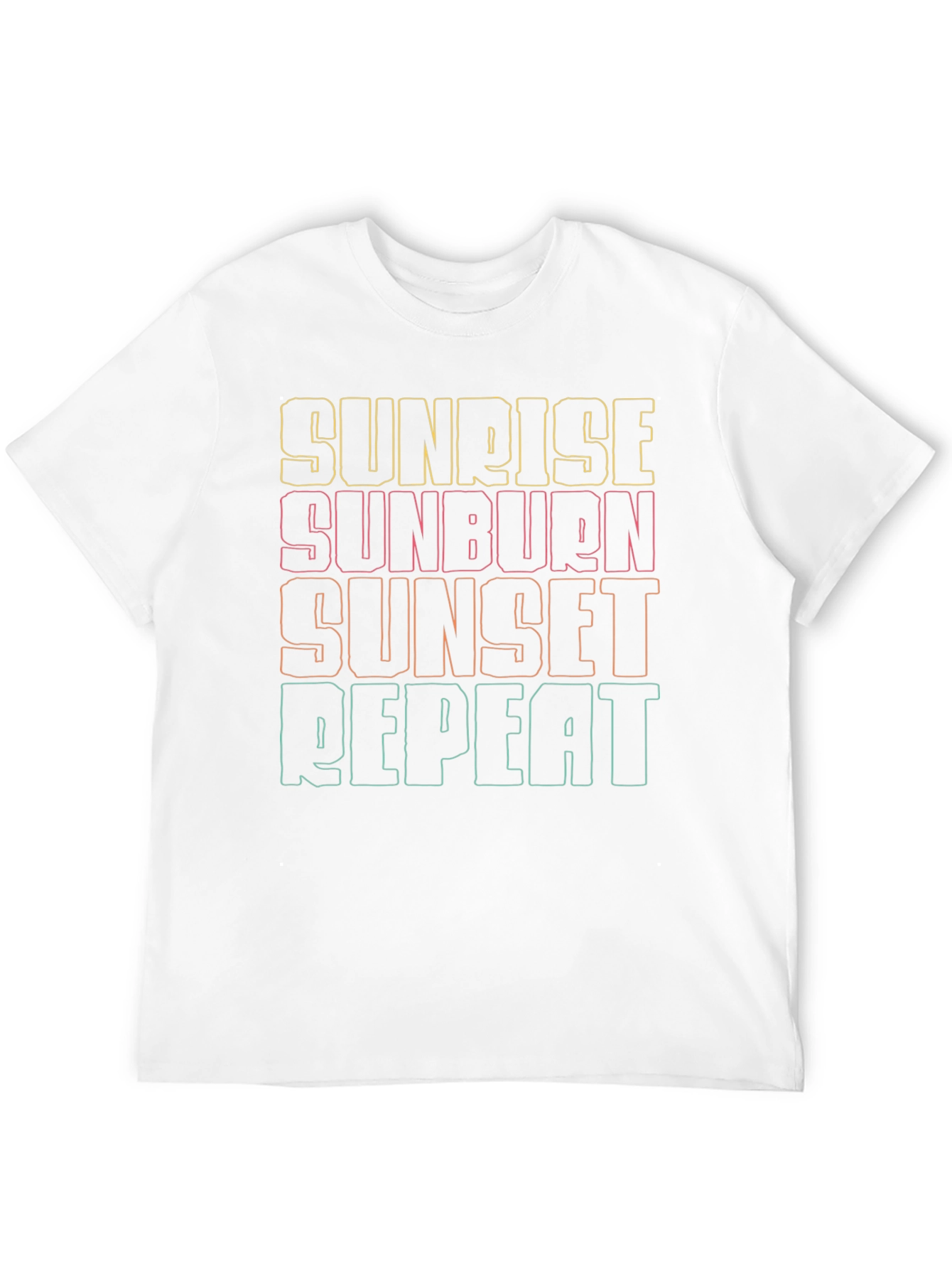 Black Sunrise Sunburn Sunset Repeat Graphic Tee view 12