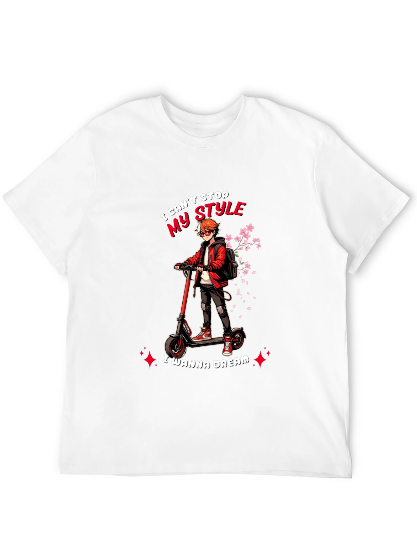 Black Stylish Anime T-Shirt - I Can't Stop My Style - Dream view 12