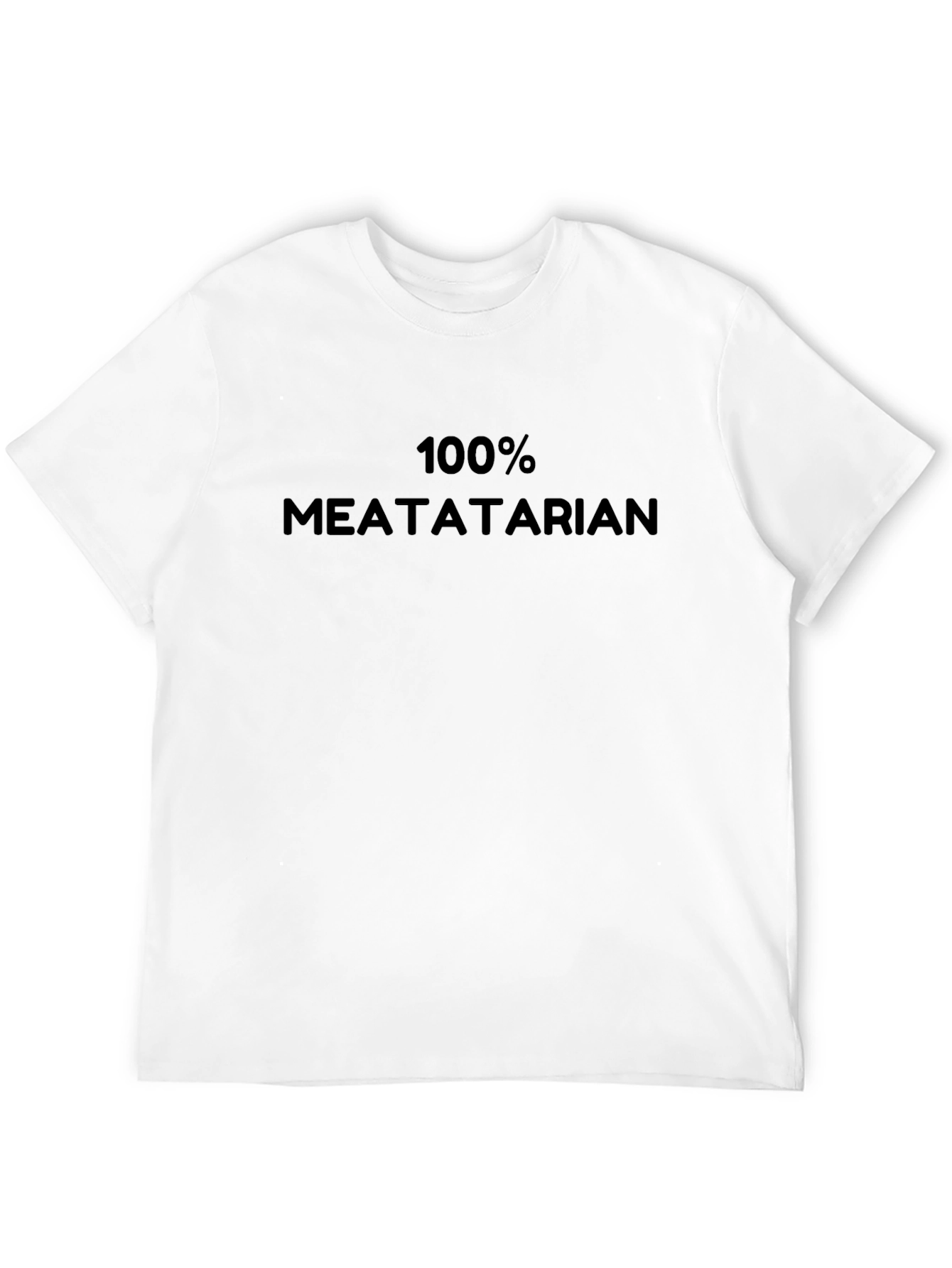 Black 100% Meatatarian Black T-Shirt - Bold & Humorous Design view 12