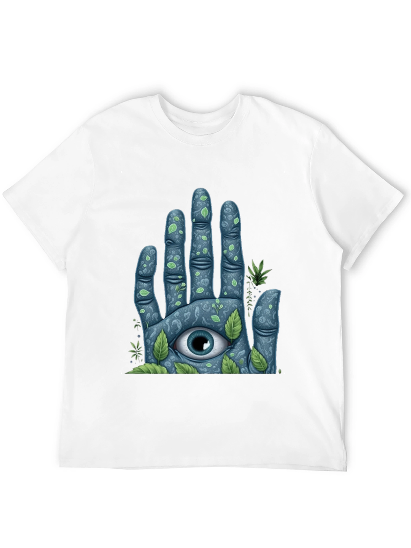 Black Mystic Eye Hand Graphic Tee - Nature Inspired Design view 12
