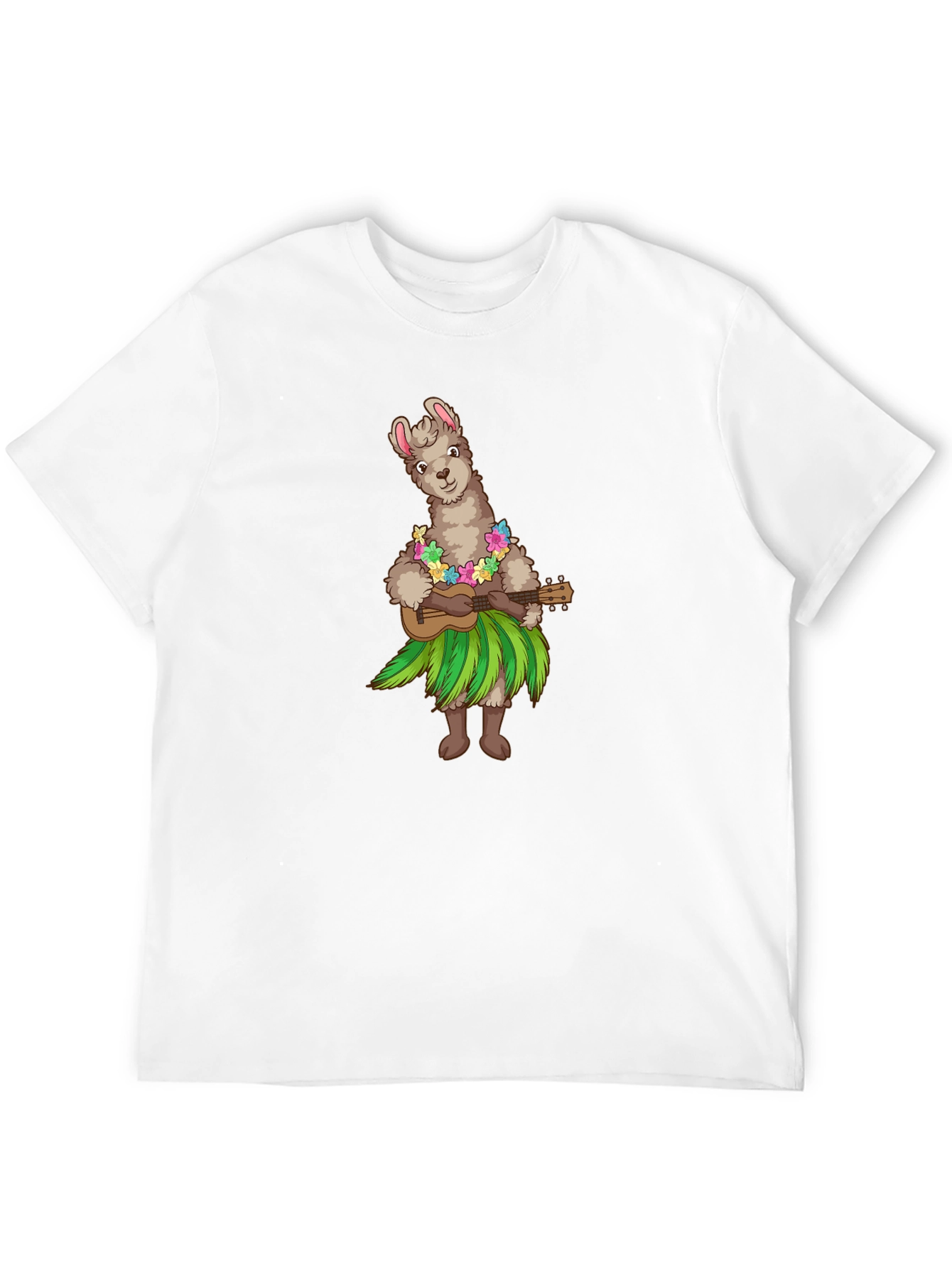 Black Llama Hula Ukulele T-Shirt view 12
