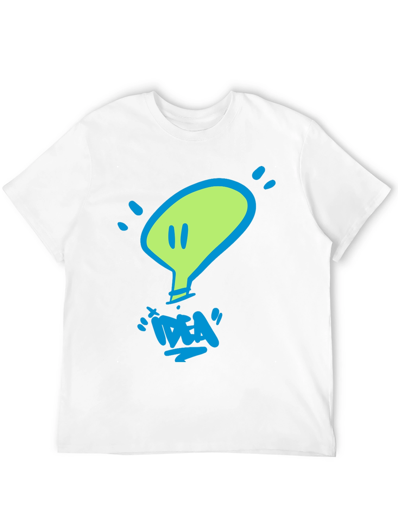 Black Idea Lightbulb Graphic T-Shirt - Unisex Crew Neck view 12