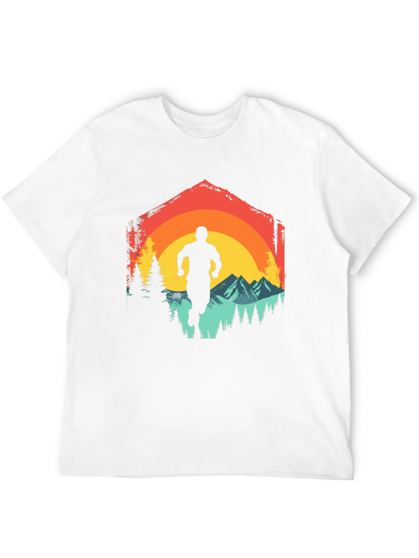 Black Retro Runner Graphic Tee view 12