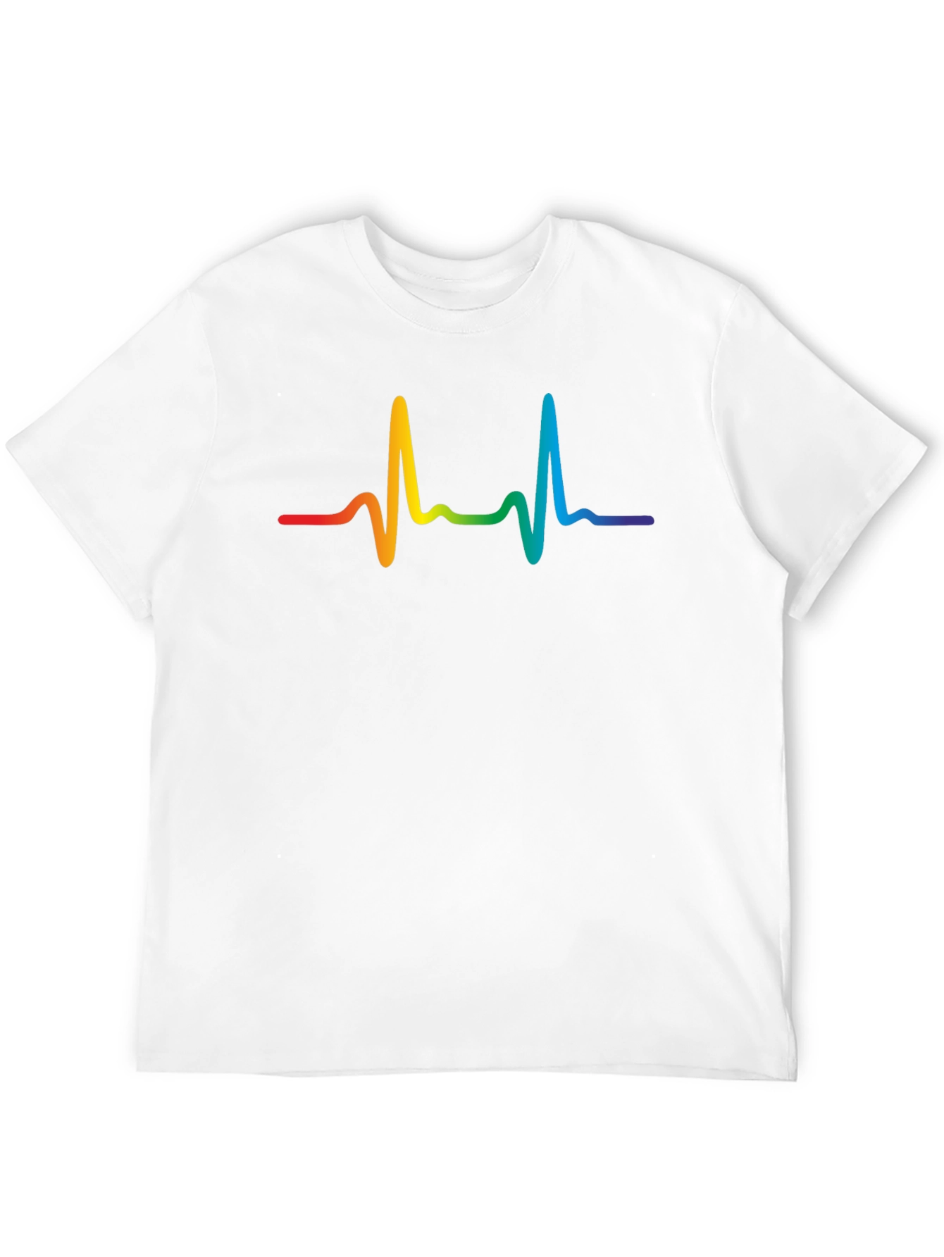 Black Rainbow Heartbeat Graphic Tee view 12