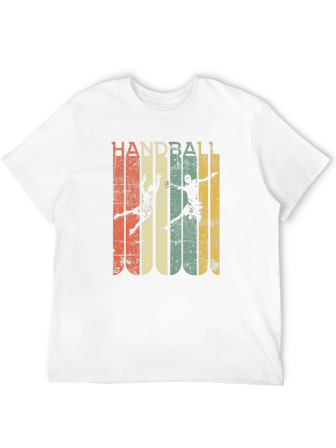 Black Vintage Handball Graphic Tee - Retro Sport T-Shirt view 12