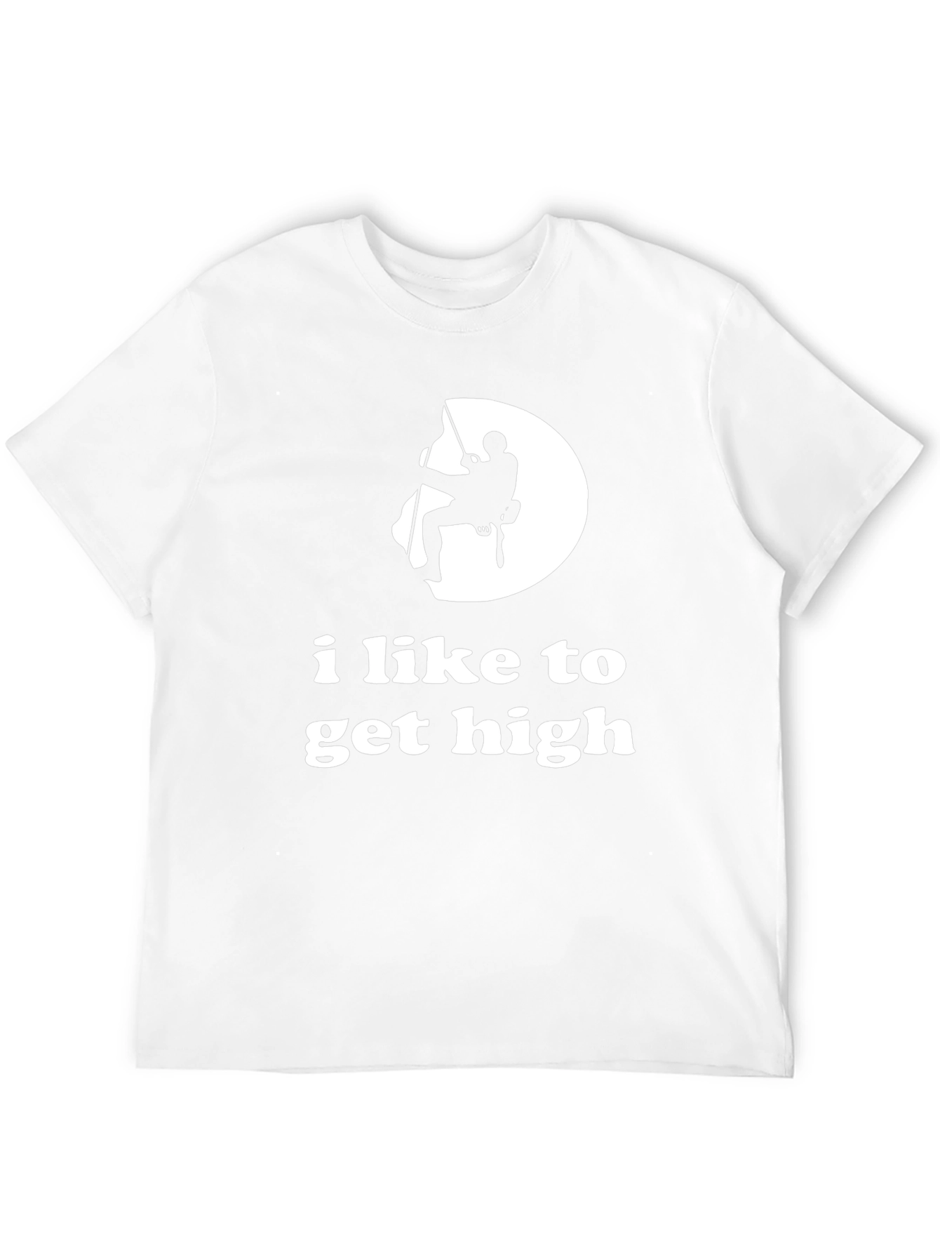 Black I Like To Get High T-Shirt Climbing Humor Tee view 12