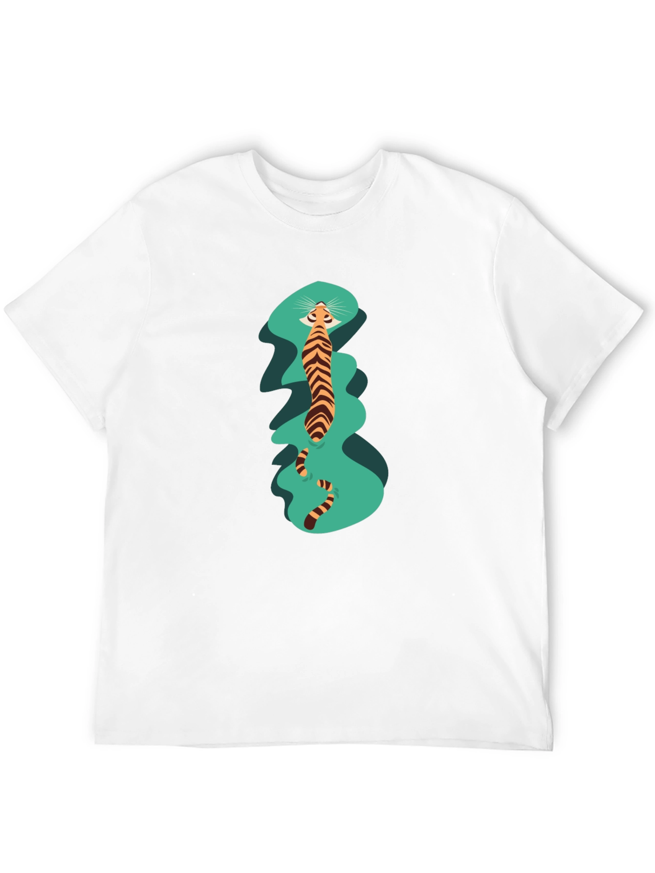 Black Stylish Black T-Shirt with Tiger Print view 12