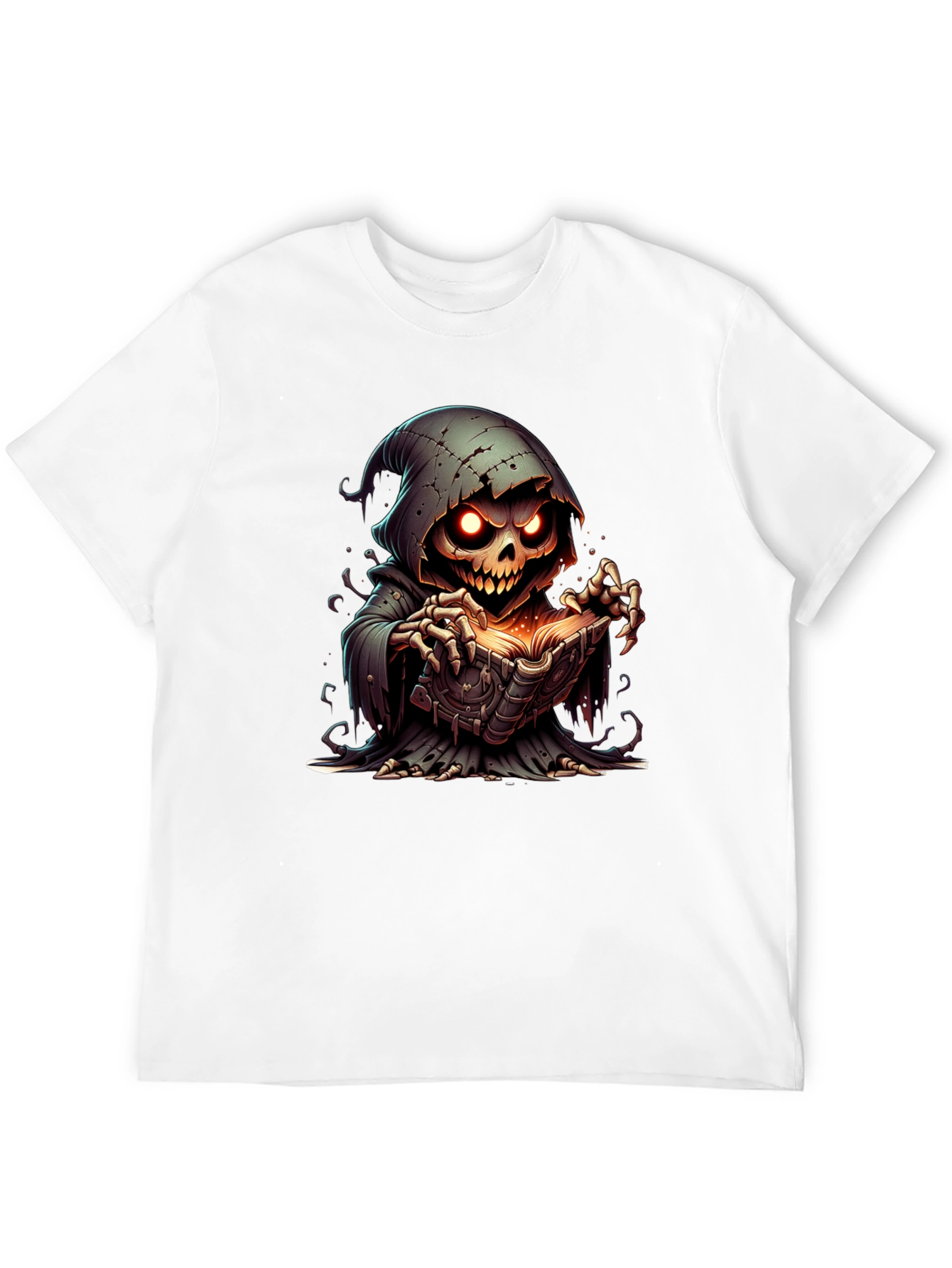 Black Grim Reaper Graphic Tee - Spooky Book Design view 12