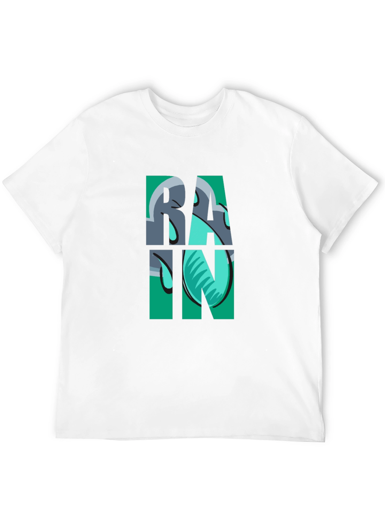 Black Cool Graphic Tee - BAIN Text Print view 12