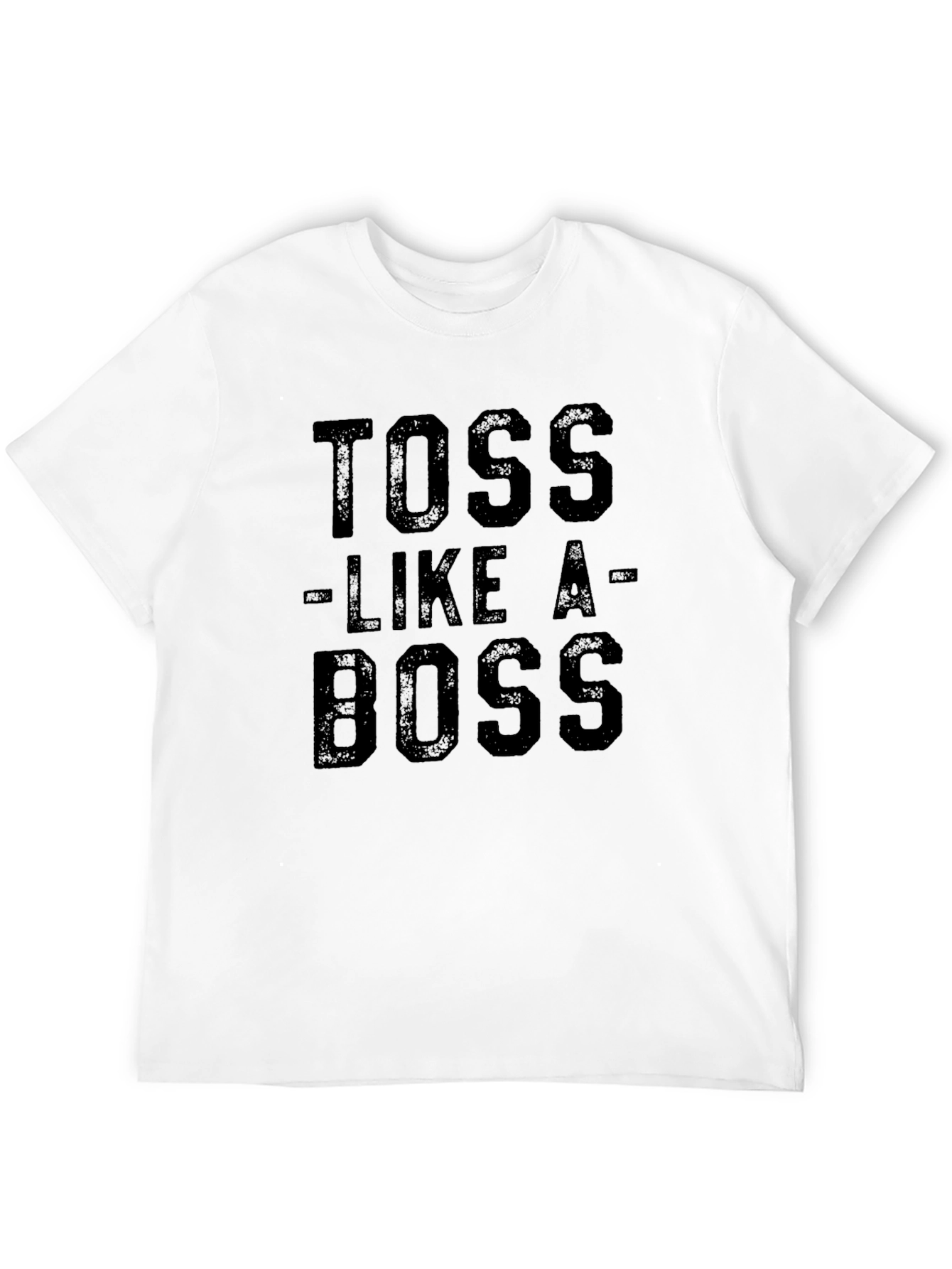 Black Toss Like a Boss Men's Black Graphic T-Shirt view 12