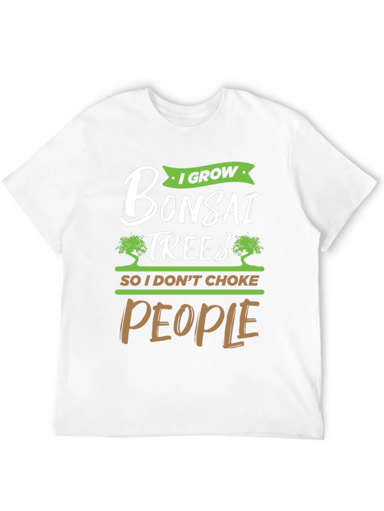 Black I Grow Bonsai Trees Funny Graphic Tee view 12