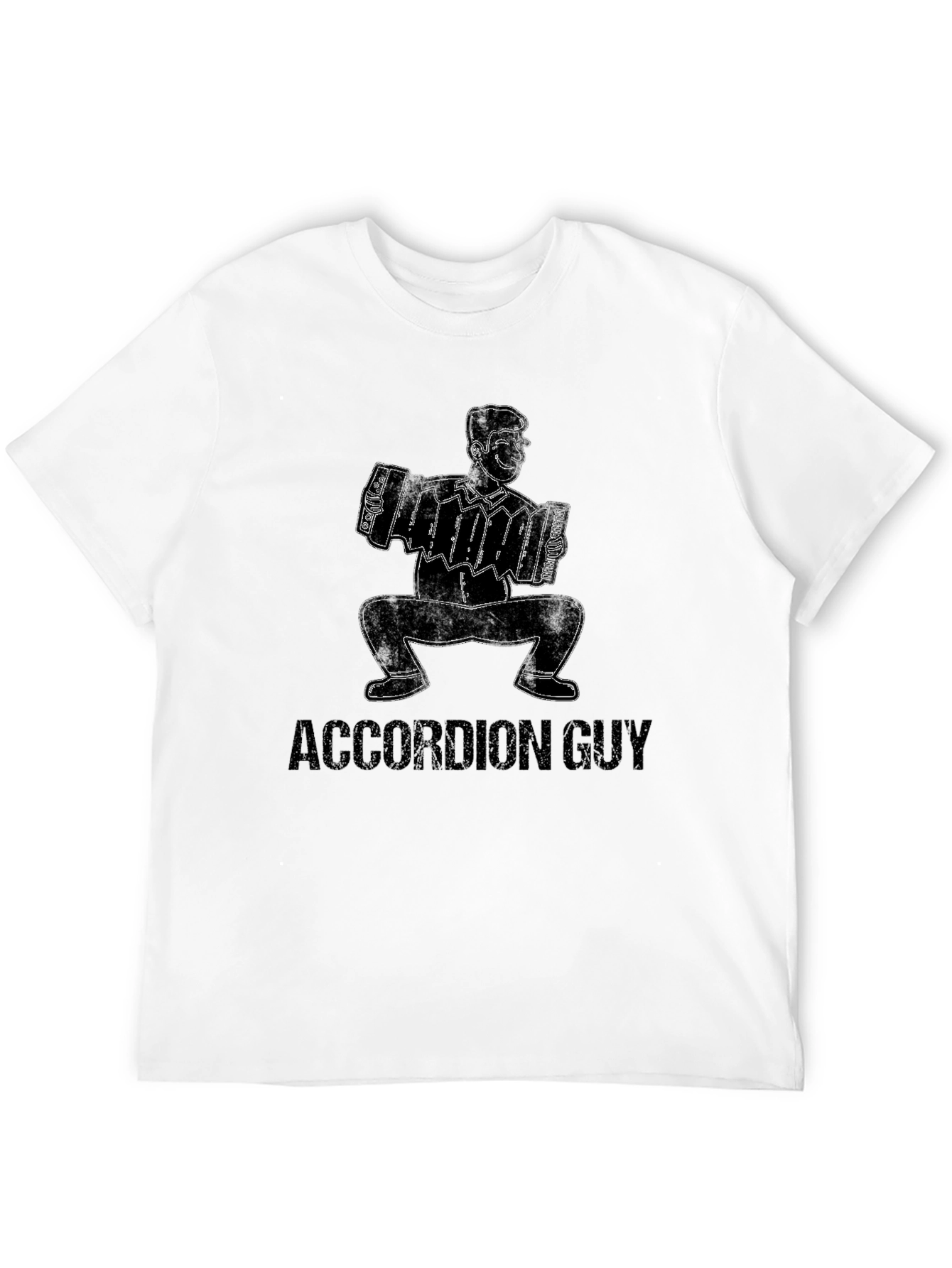 Black Accordion Guy Black Graphic Tee view 12