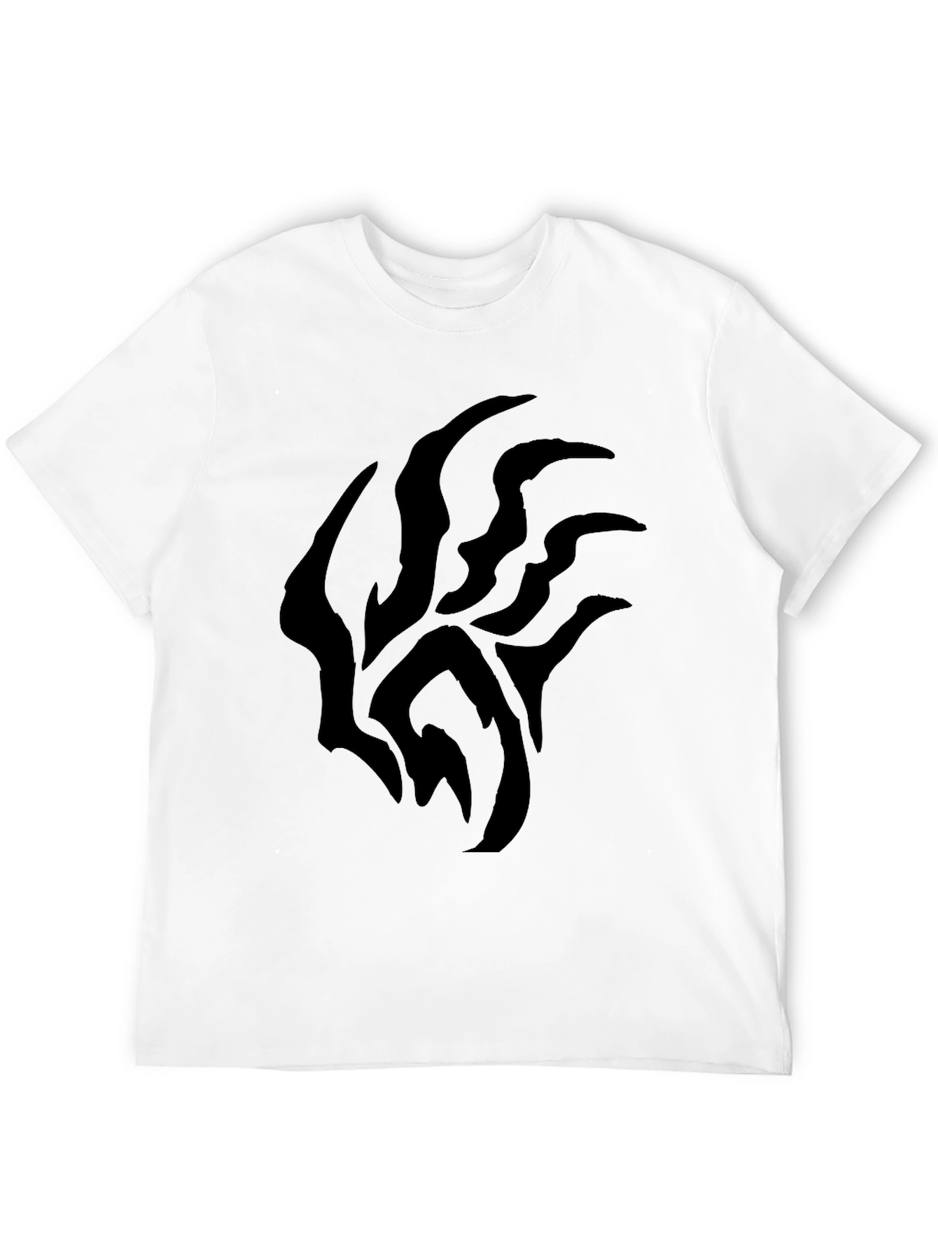 Black Black Graphic Tee - Abstract Design view 12