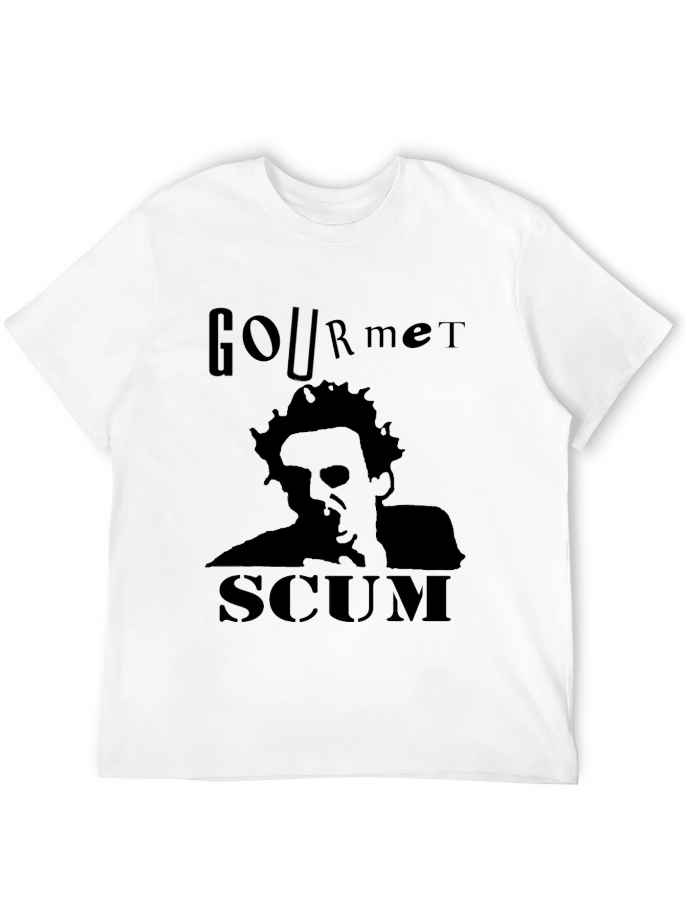 Black Gourmet Scum Black Graphic T-Shirt view 12